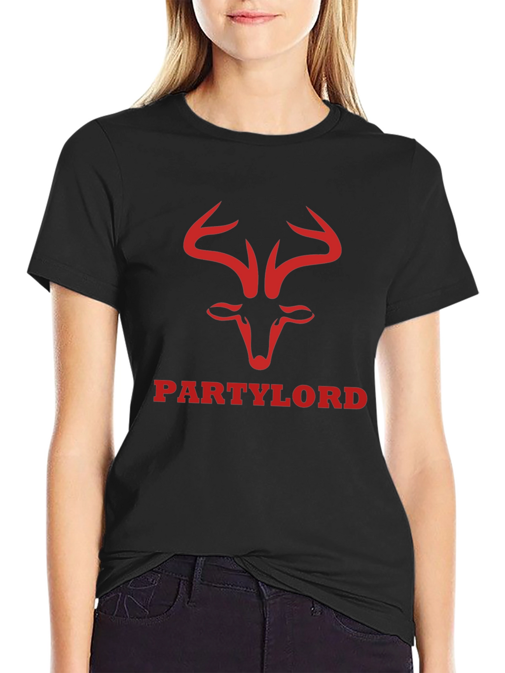 Party Lord Graphic Tee - Black Cotton T-Shirt