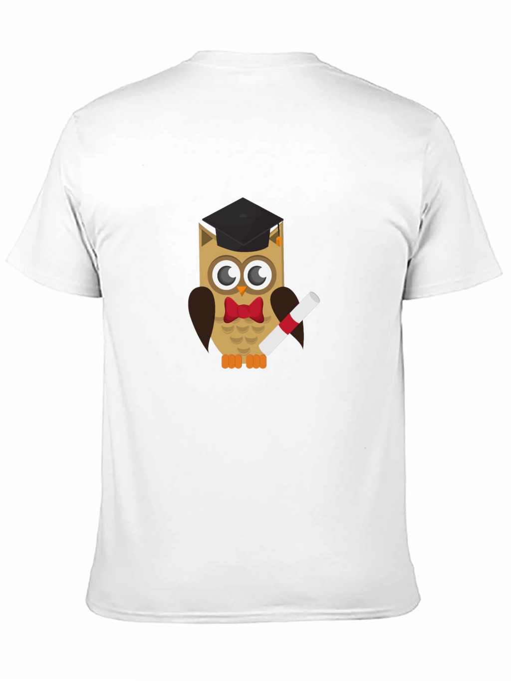 Graduation Owl Graphic Tee - Black Cotton T-Shirt