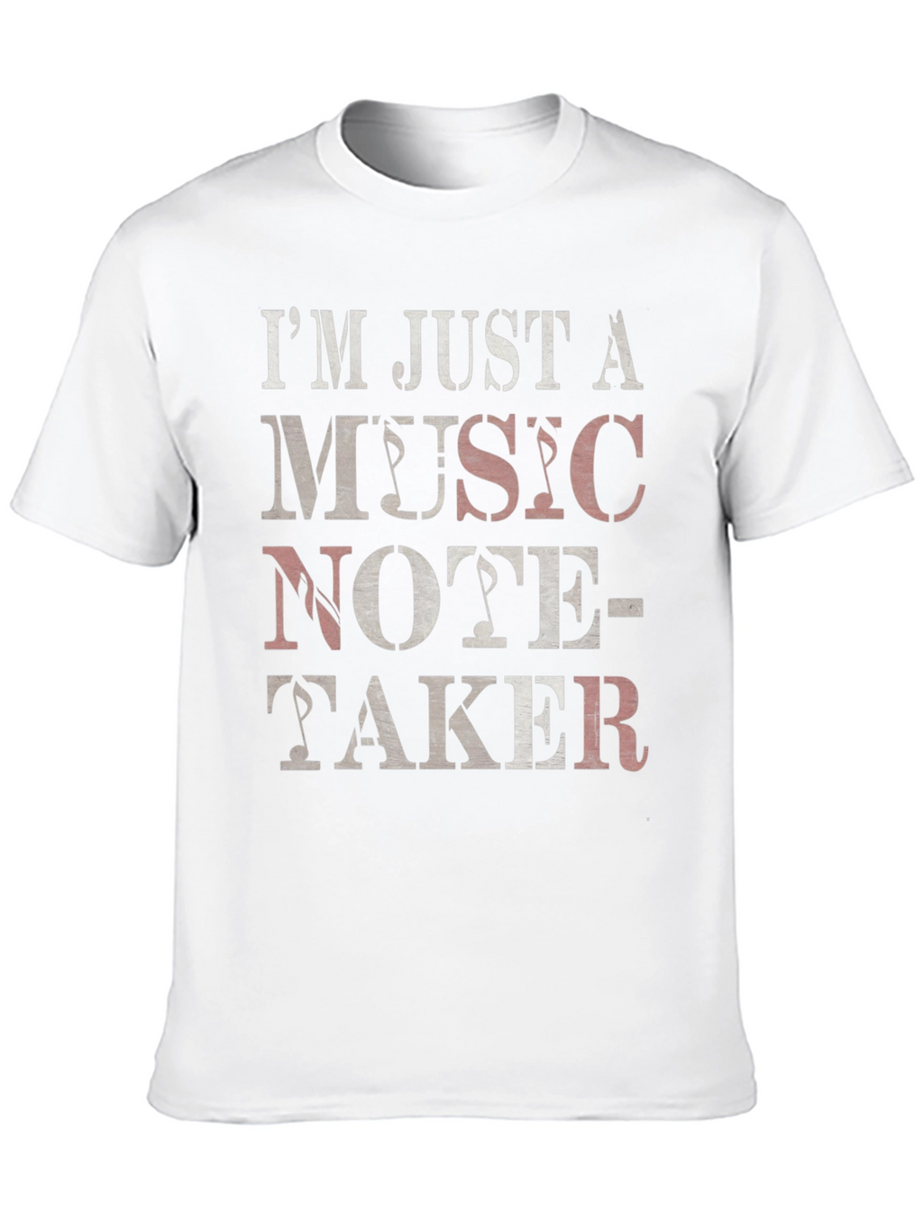 Music Note-Taker Graphic Tee Shirt