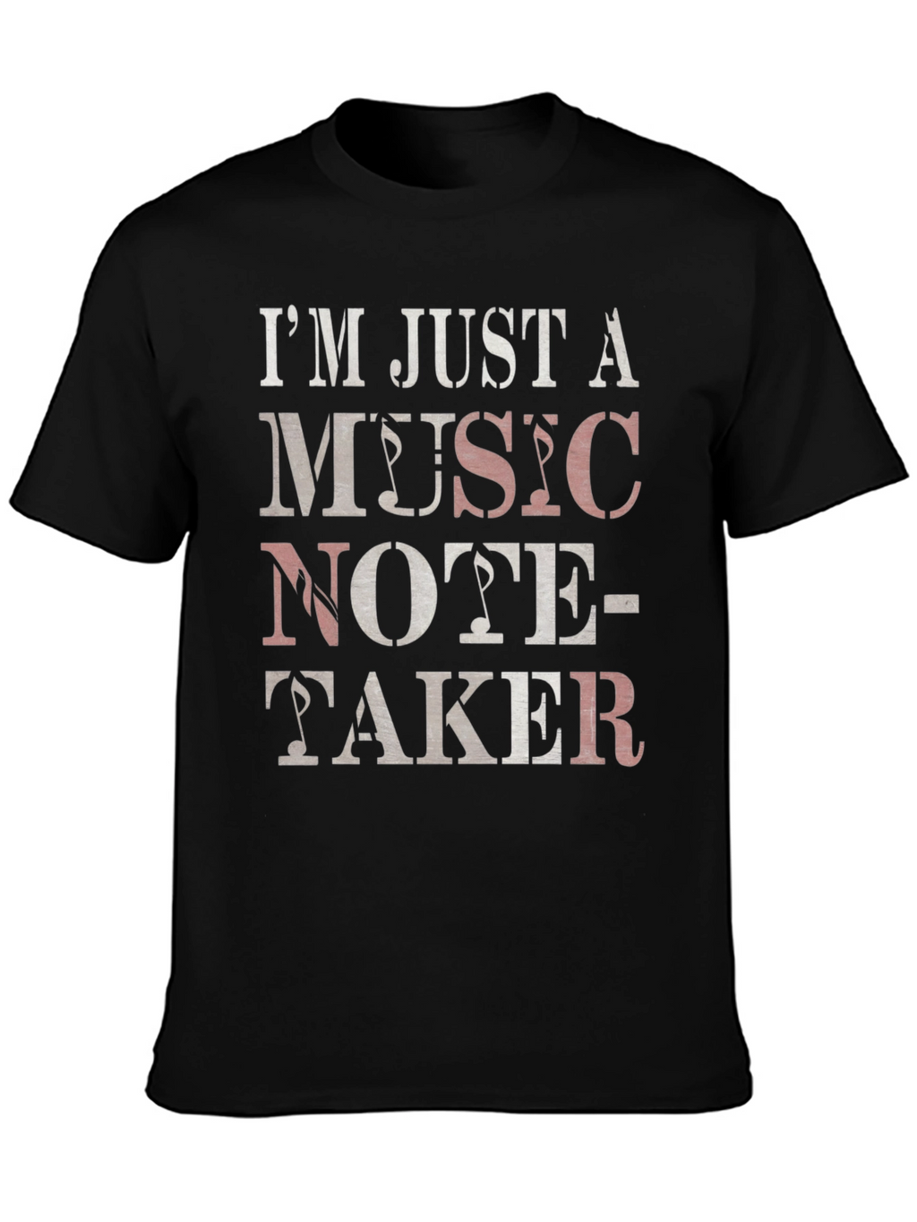 Music Note-Taker Graphic Tee Shirt