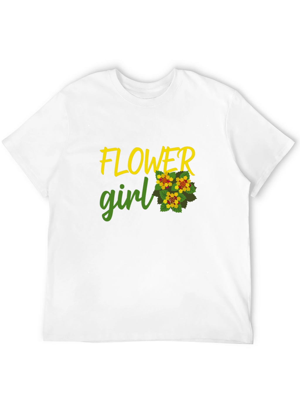 Flower Girl Graphic Tee - Black Cotton Casual Shirt