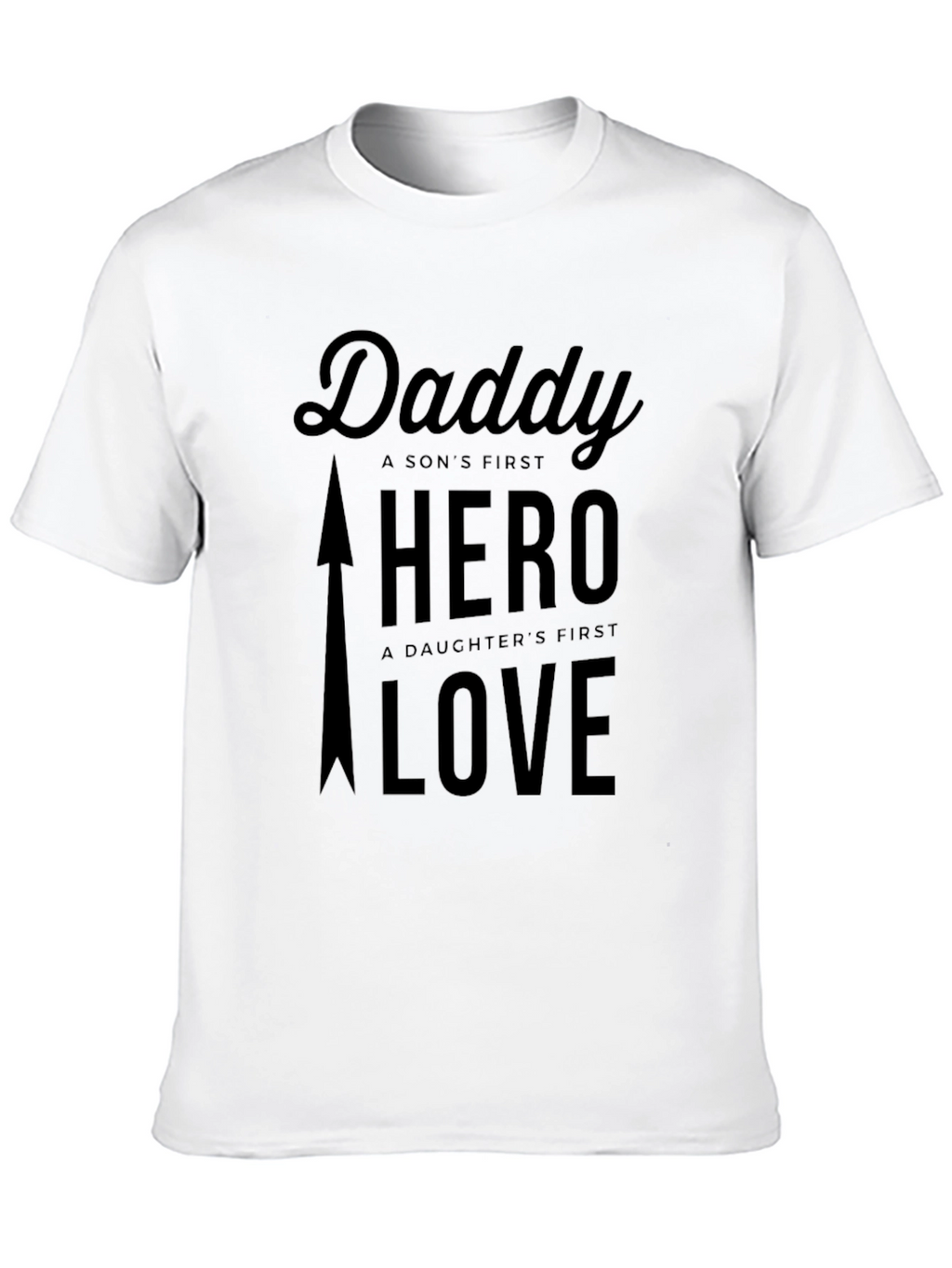 Daddy Hero Black Graphic Tee - Fathers Day Gift