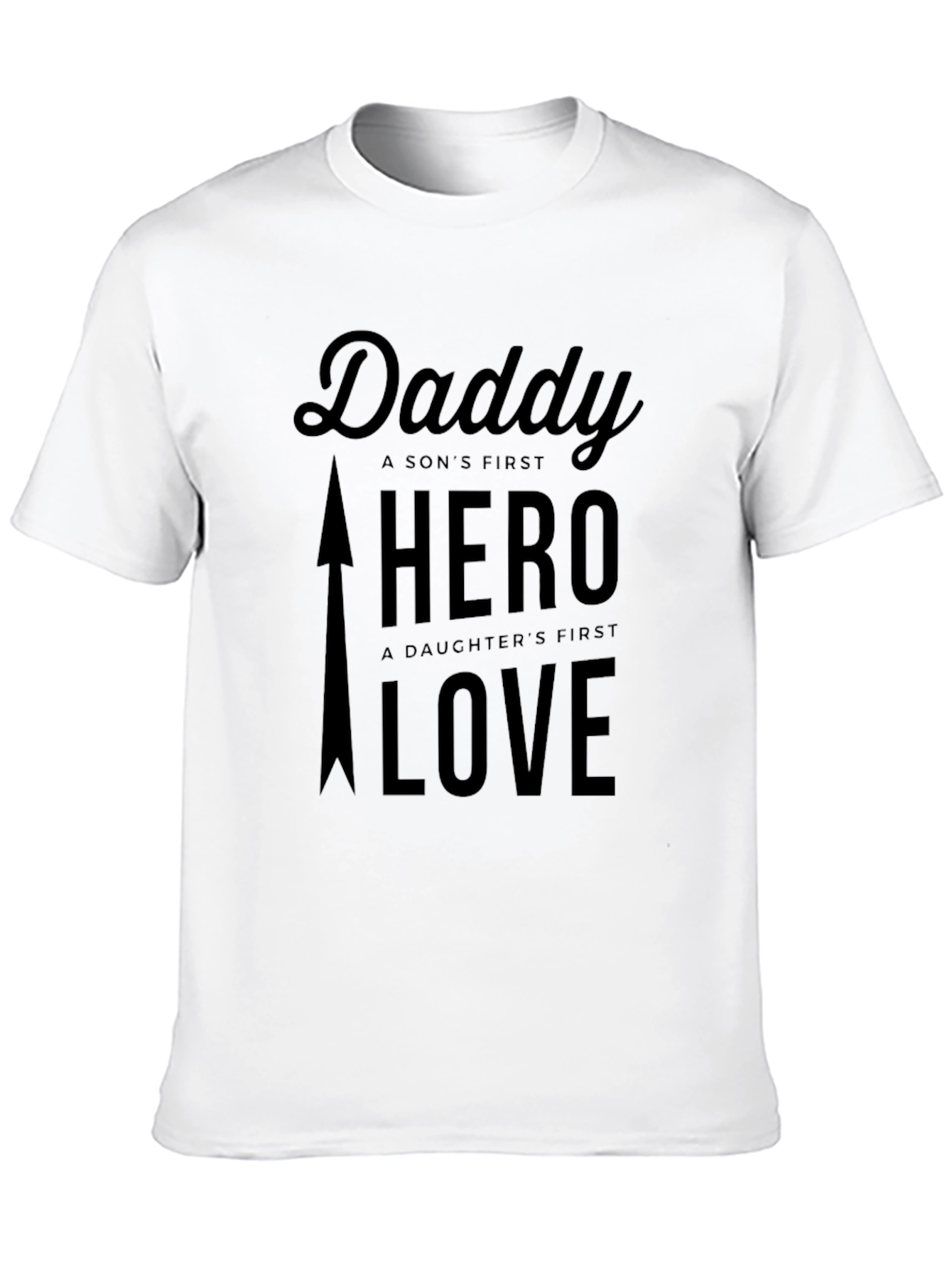 Daddy Hero Black Graphic Tee - Fathers Day Gift