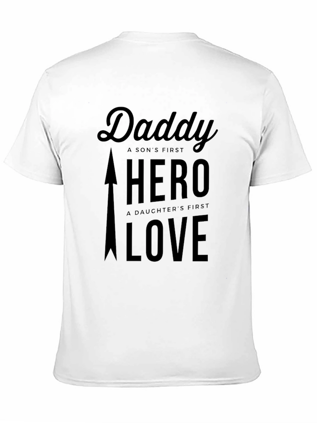 Daddy Hero Black Graphic Tee - Fathers Day Gift