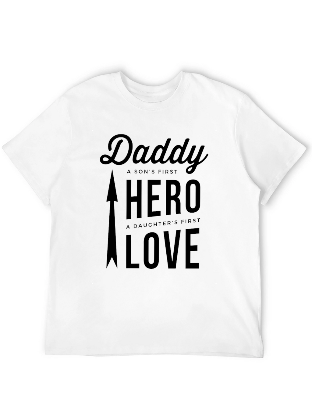 Daddy Hero Black Graphic Tee - Fathers Day Gift