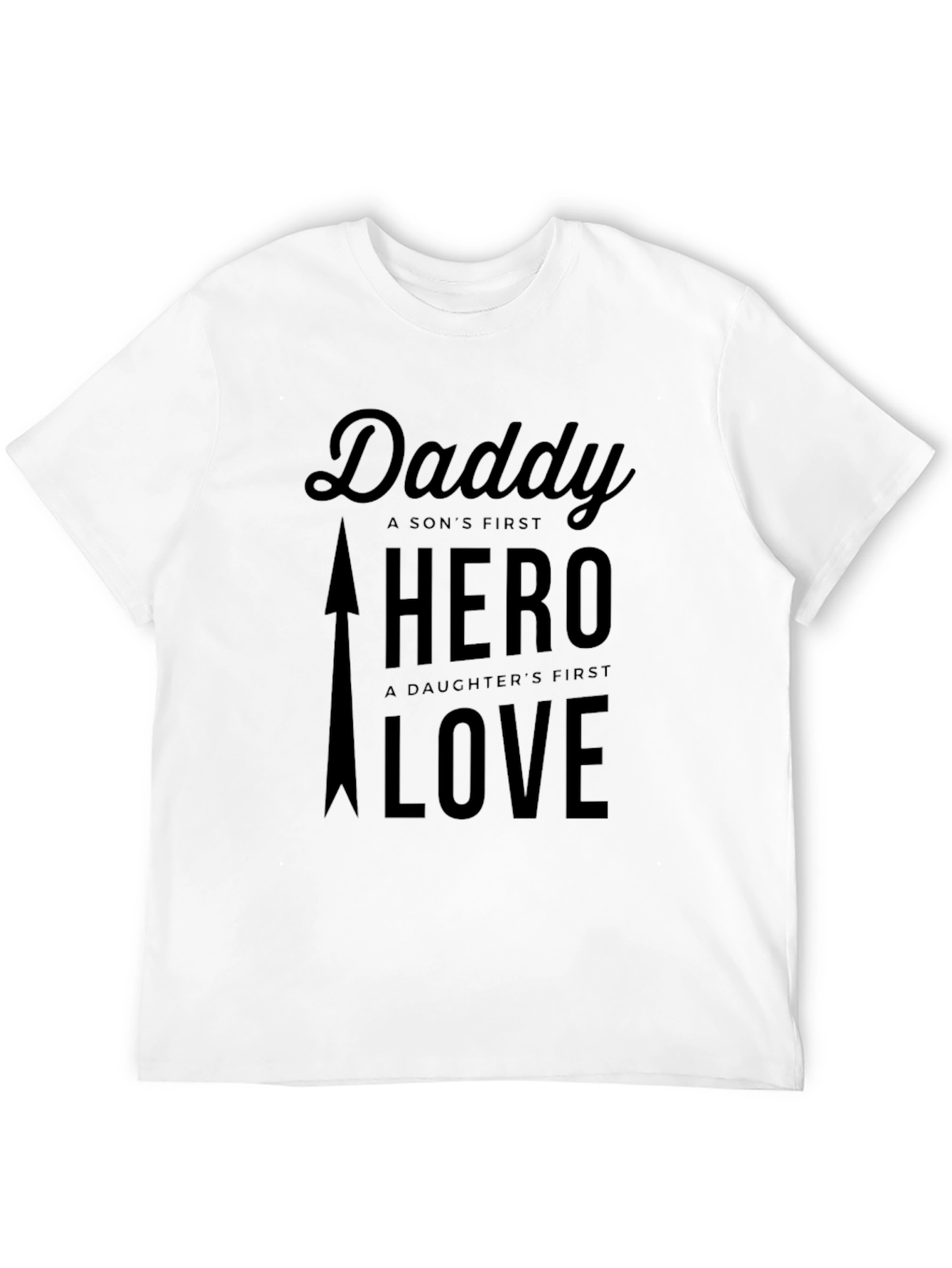 Daddy Hero Black Graphic Tee - Fathers Day Gift