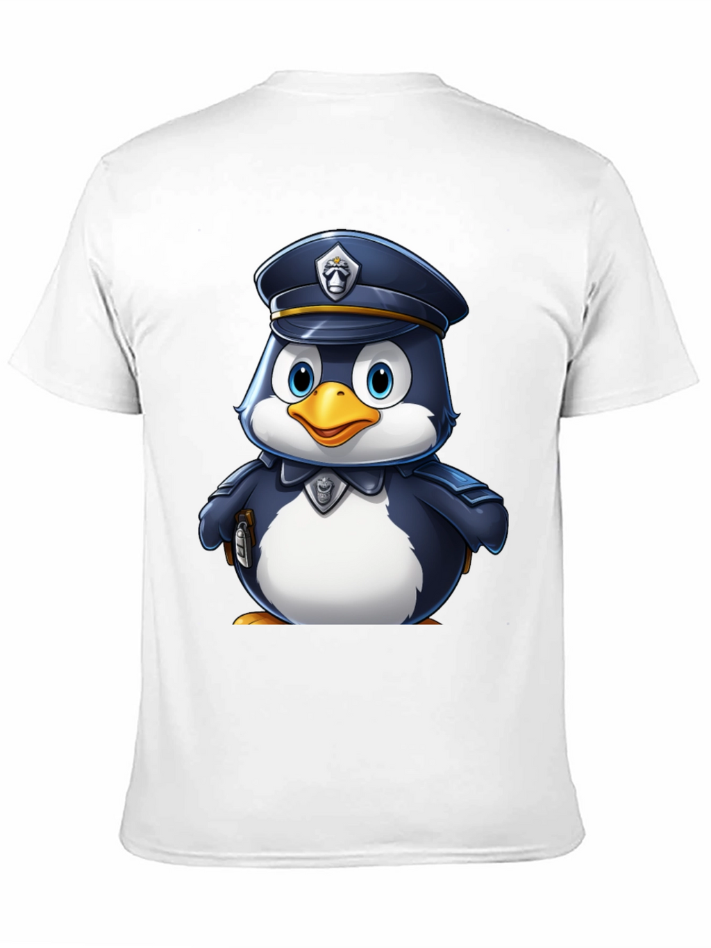 Cartoon Penguin Police Officer T-Shirt