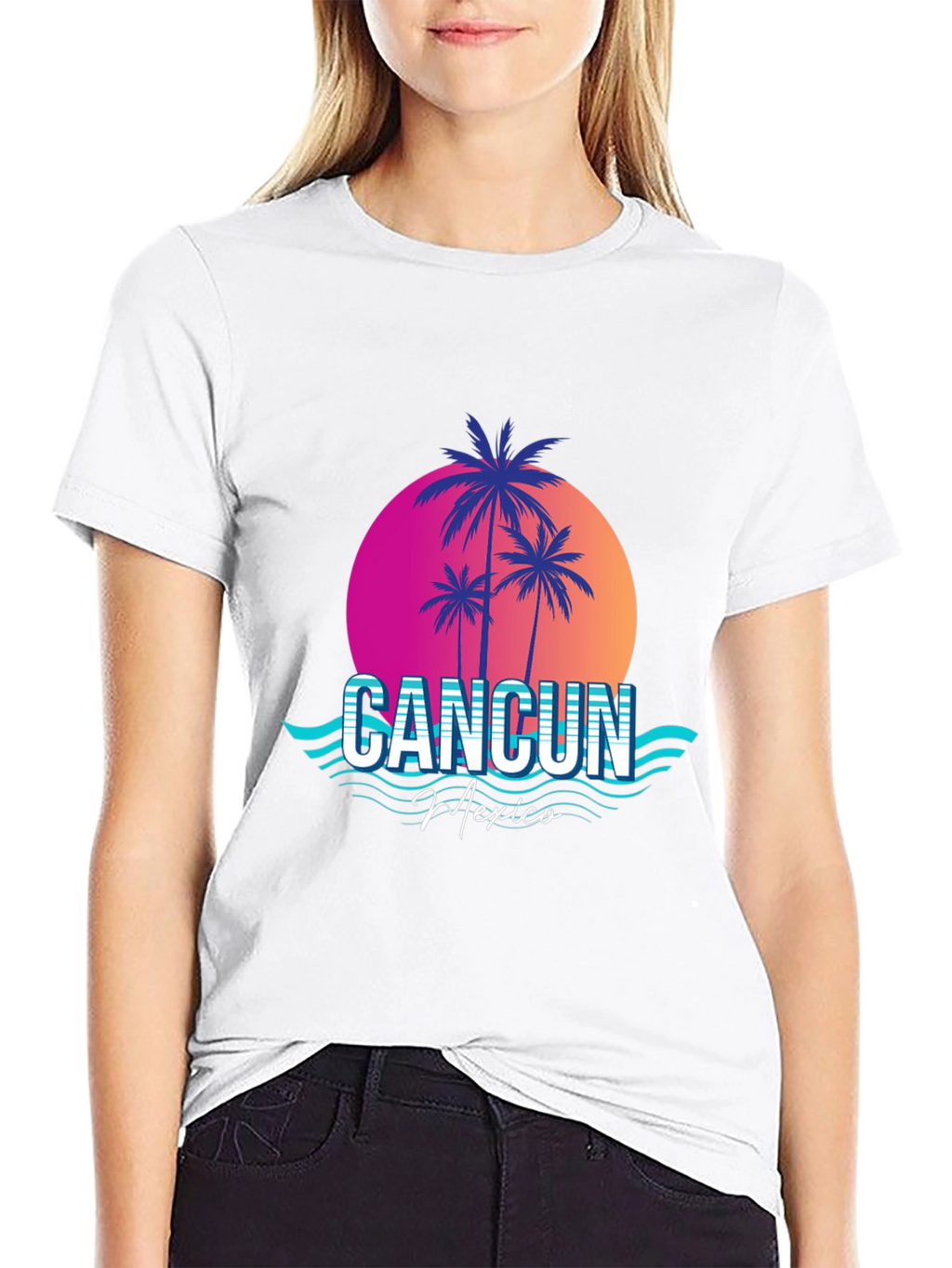 Cancun Mexico Retro Graphic Tee