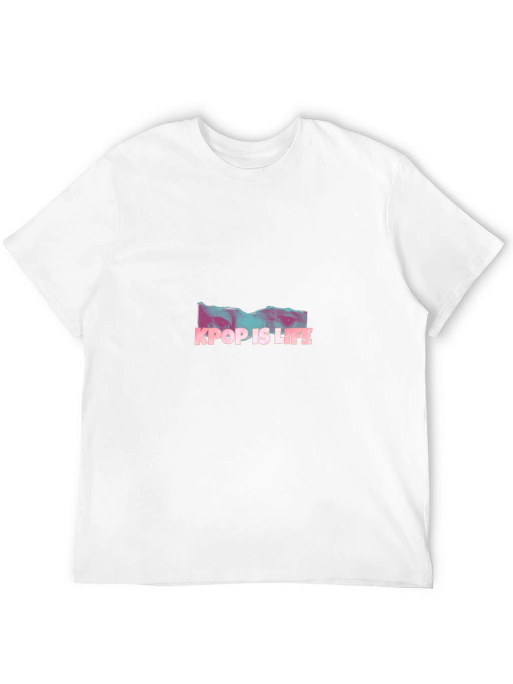 Kpop Is Life Graphic Tee - Black Casual T-Shirt