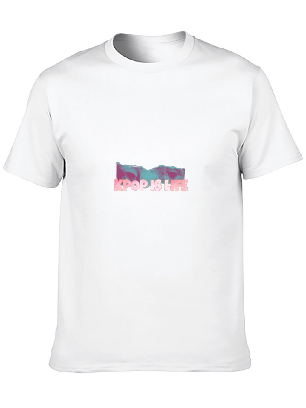 Kpop Is Life Graphic Tee - Black Casual T-Shirt