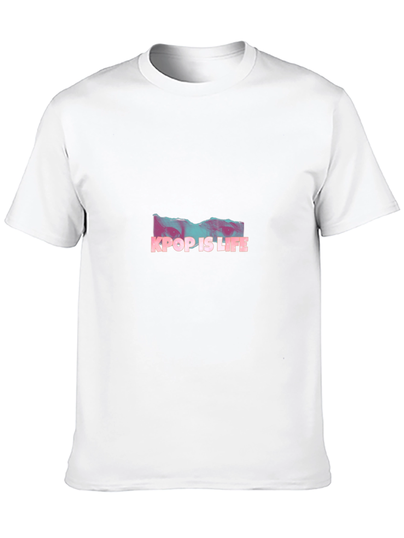 Kpop Is Life Graphic Tee - Black Casual T-Shirt