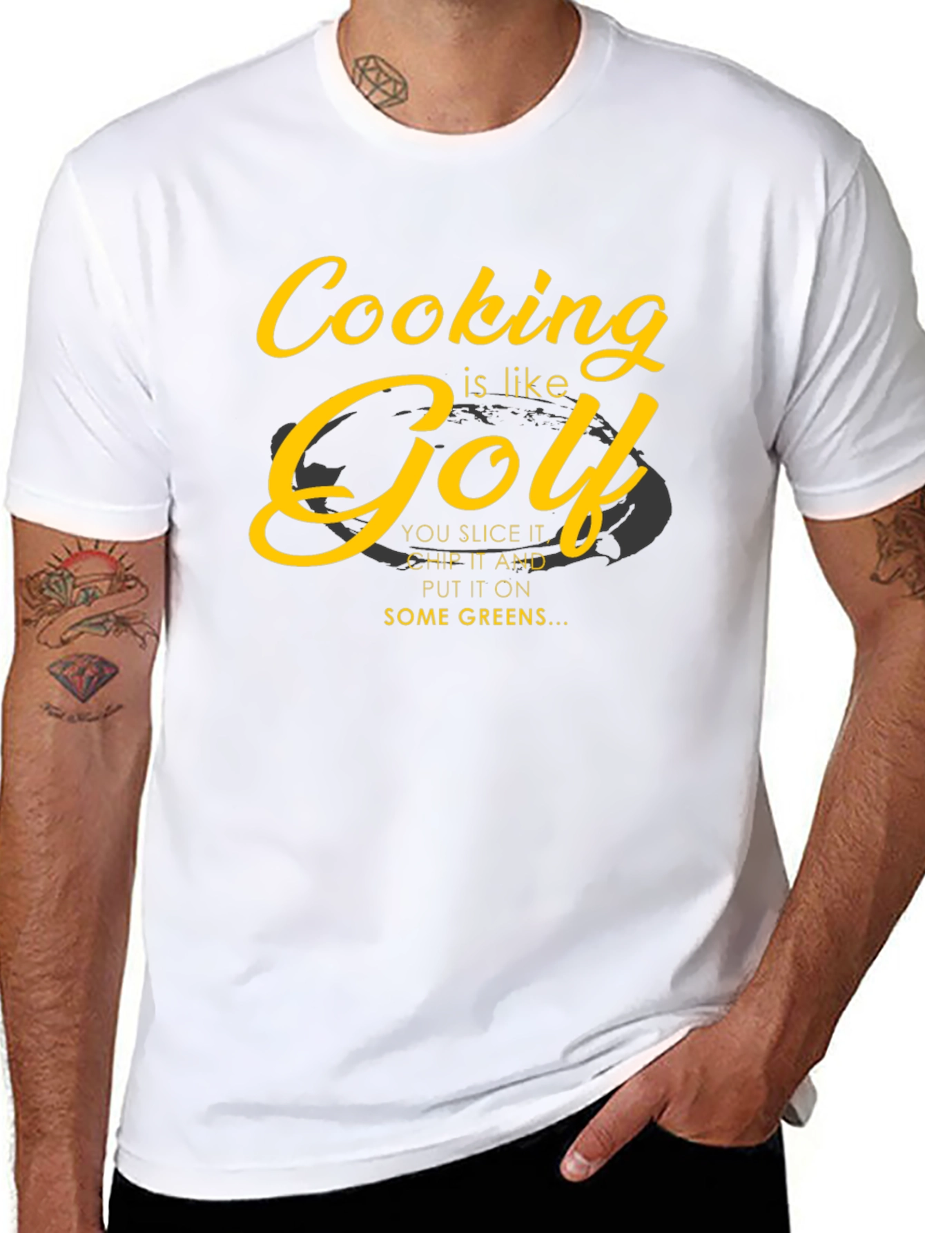 Cooking is Like Golf T-Shirt - Humorous Chef Tee