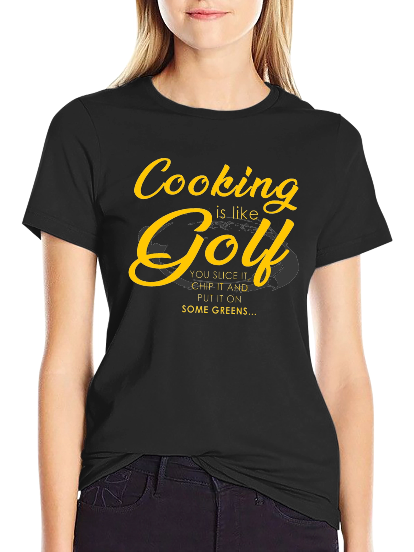 Cooking is Like Golf T-Shirt - Humorous Chef Tee