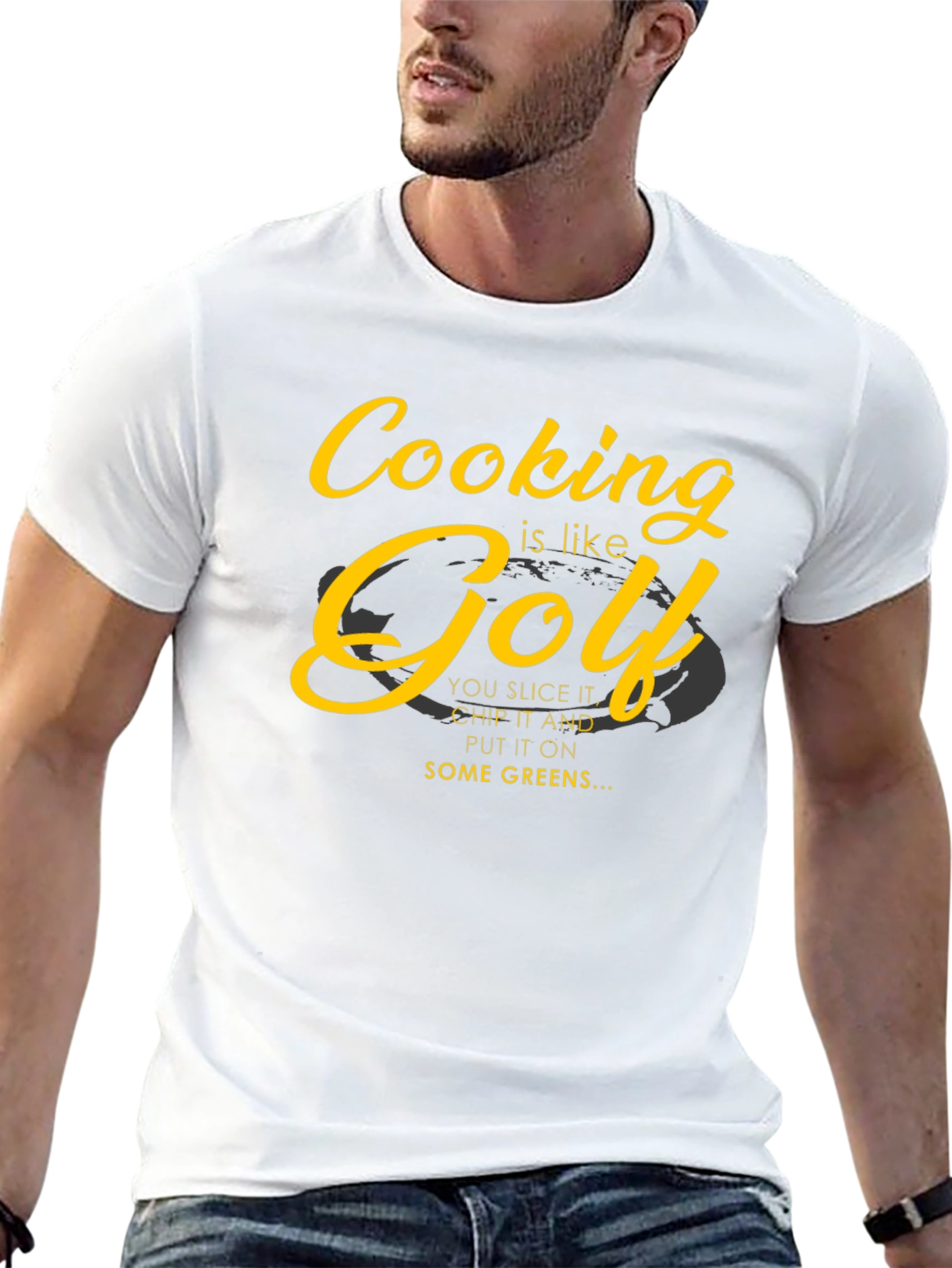 Cooking is Like Golf T-Shirt - Humorous Chef Tee