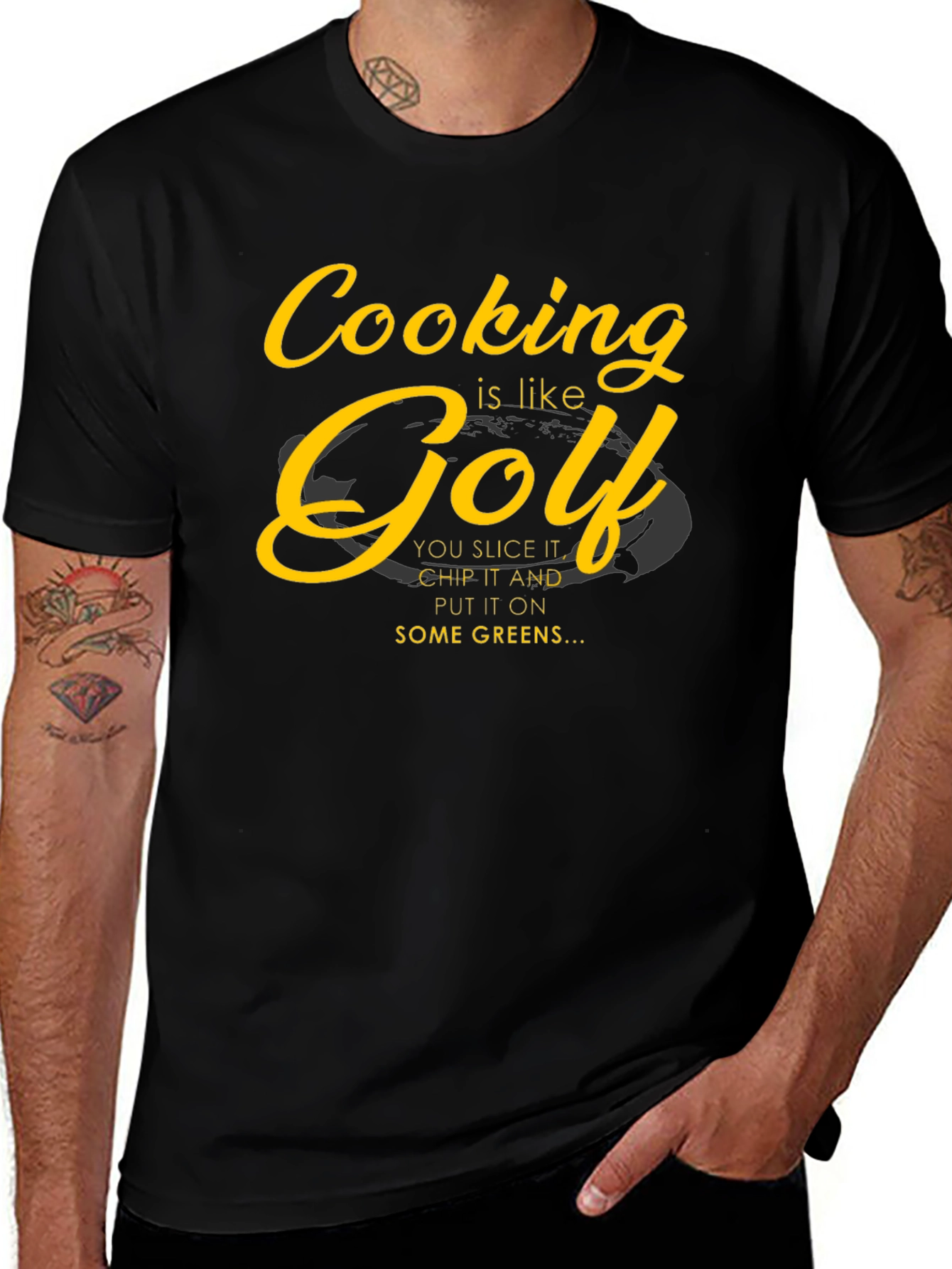 Cooking is Like Golf T-Shirt - Humorous Chef Tee