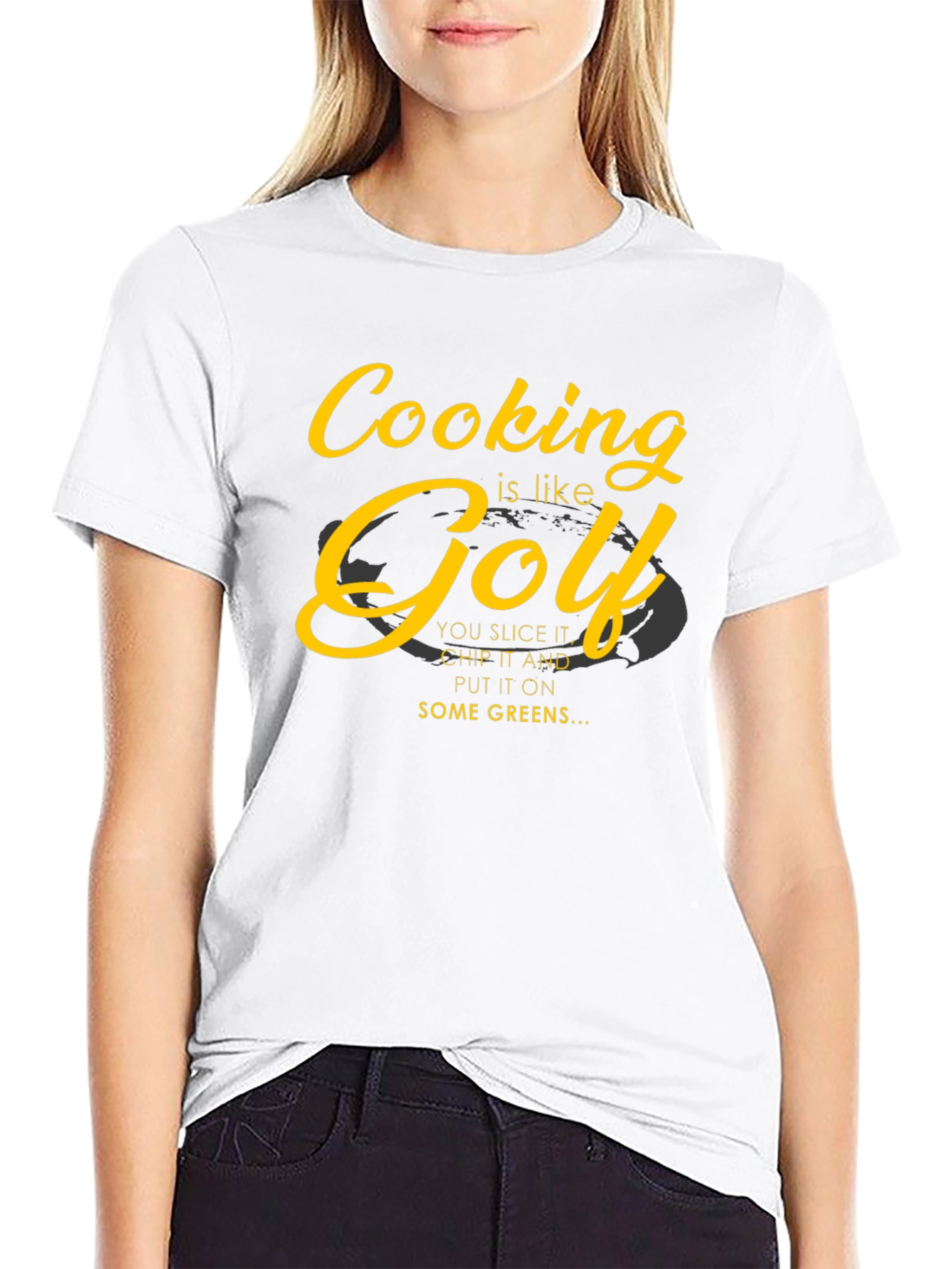 Cooking is Like Golf T-Shirt - Humorous Chef Tee