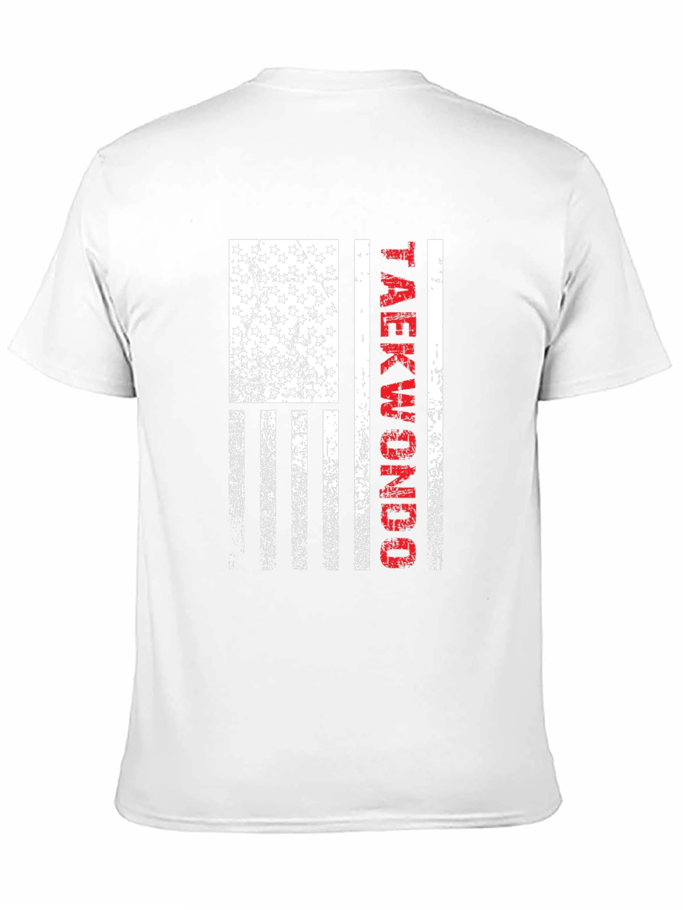 Taekwondo American Flag Graphic T-Shirt
