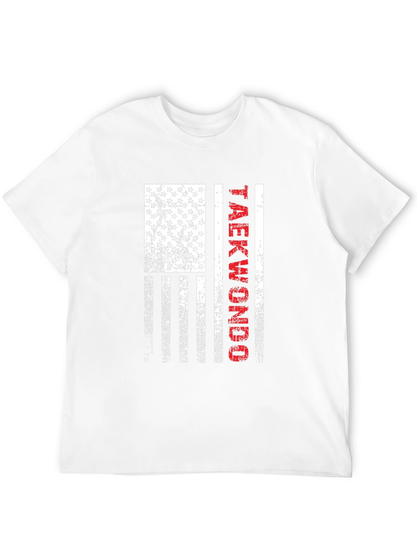 Taekwondo American Flag Graphic T-Shirt