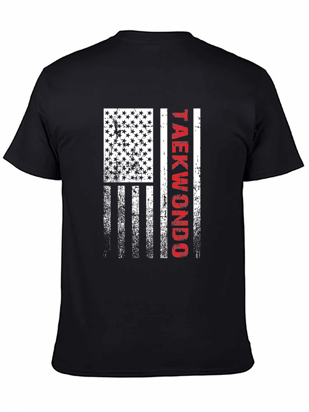 Taekwondo American Flag Graphic T-Shirt
