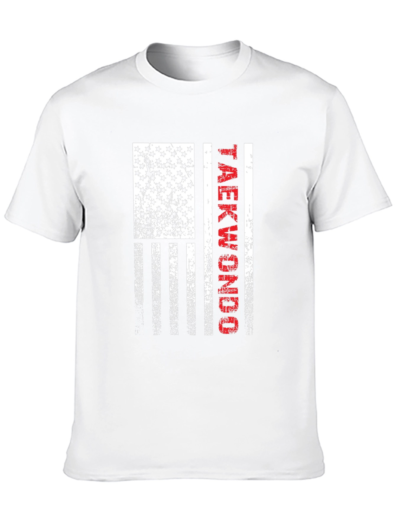 Taekwondo American Flag Graphic T-Shirt
