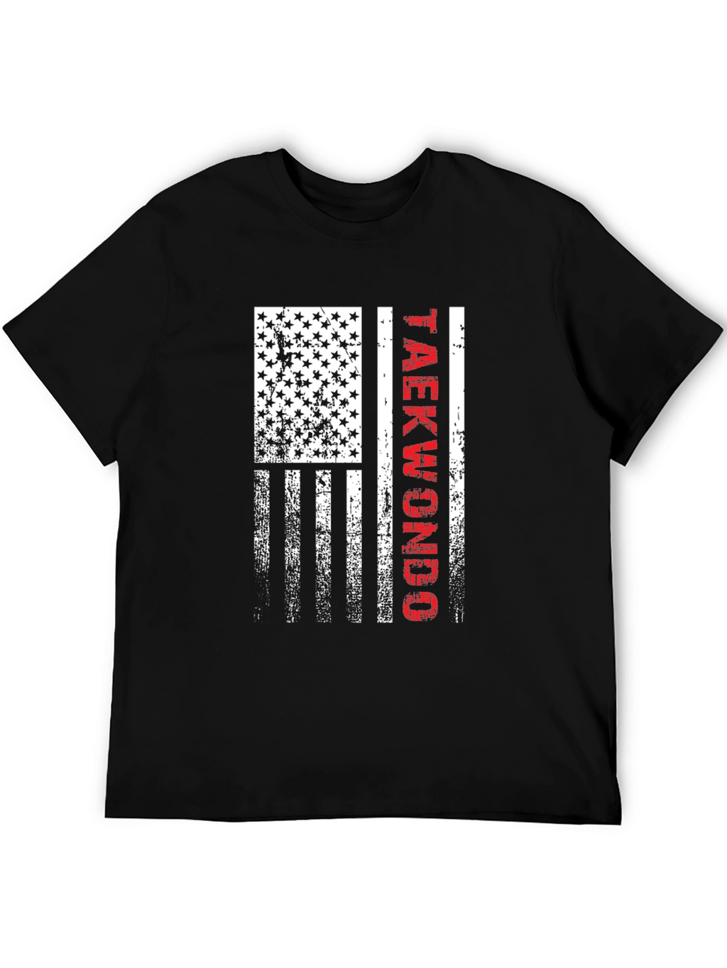 Taekwondo American Flag Graphic T-Shirt