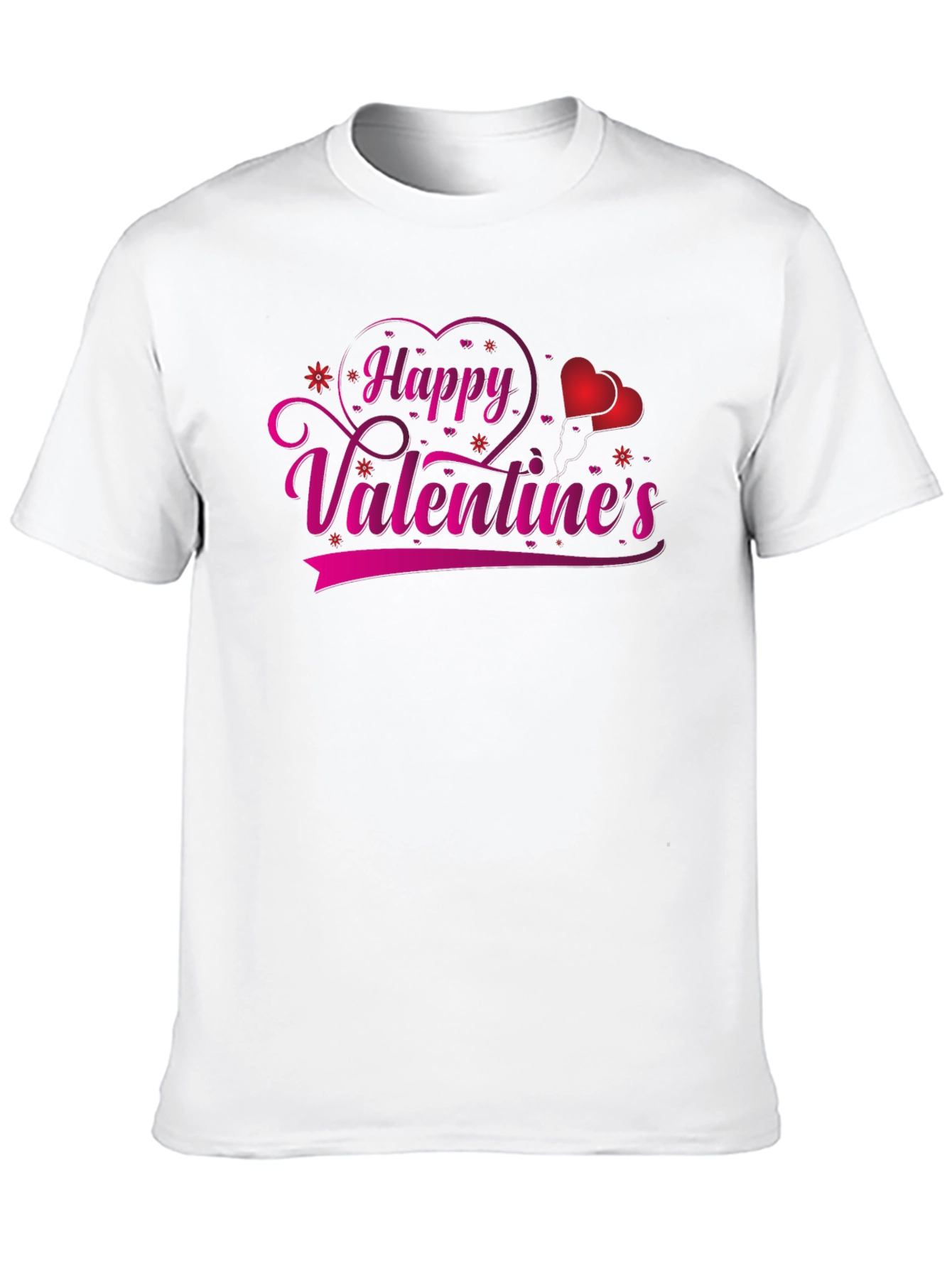 Happy Valentines Day Black T-Shirt