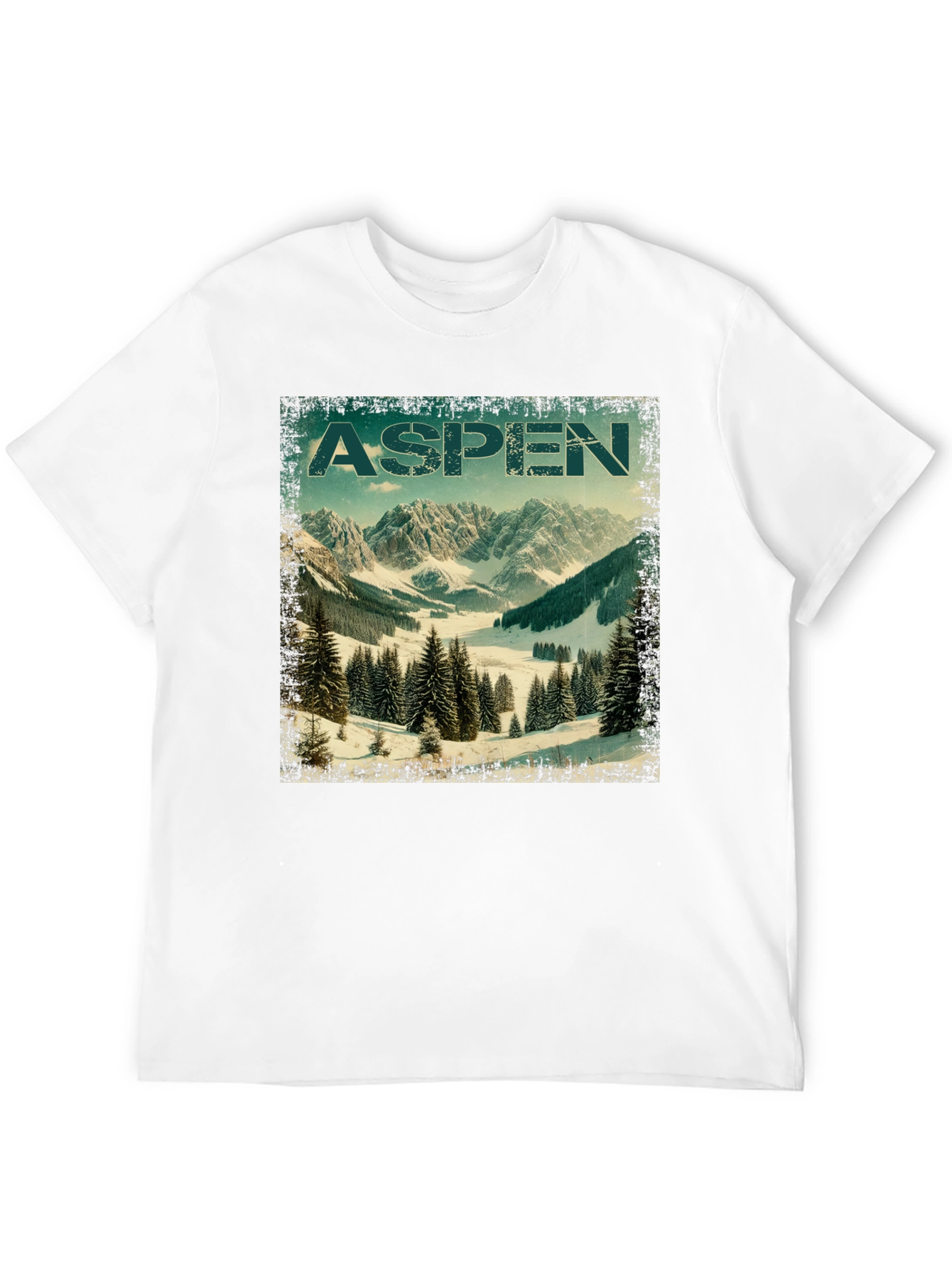 Aspen Mountain T-Shirt Vintage Style