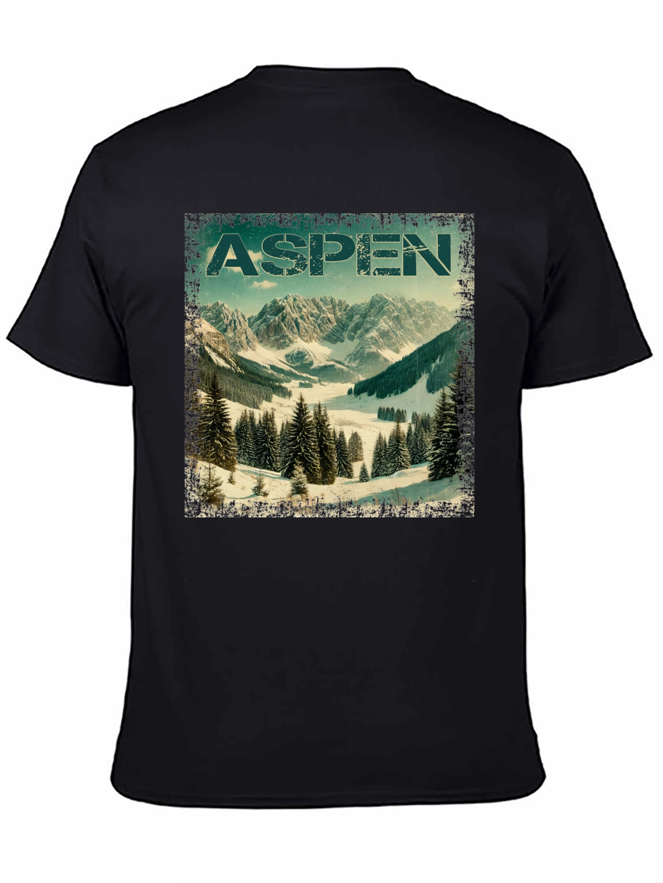 Aspen Mountain T-Shirt Vintage Style