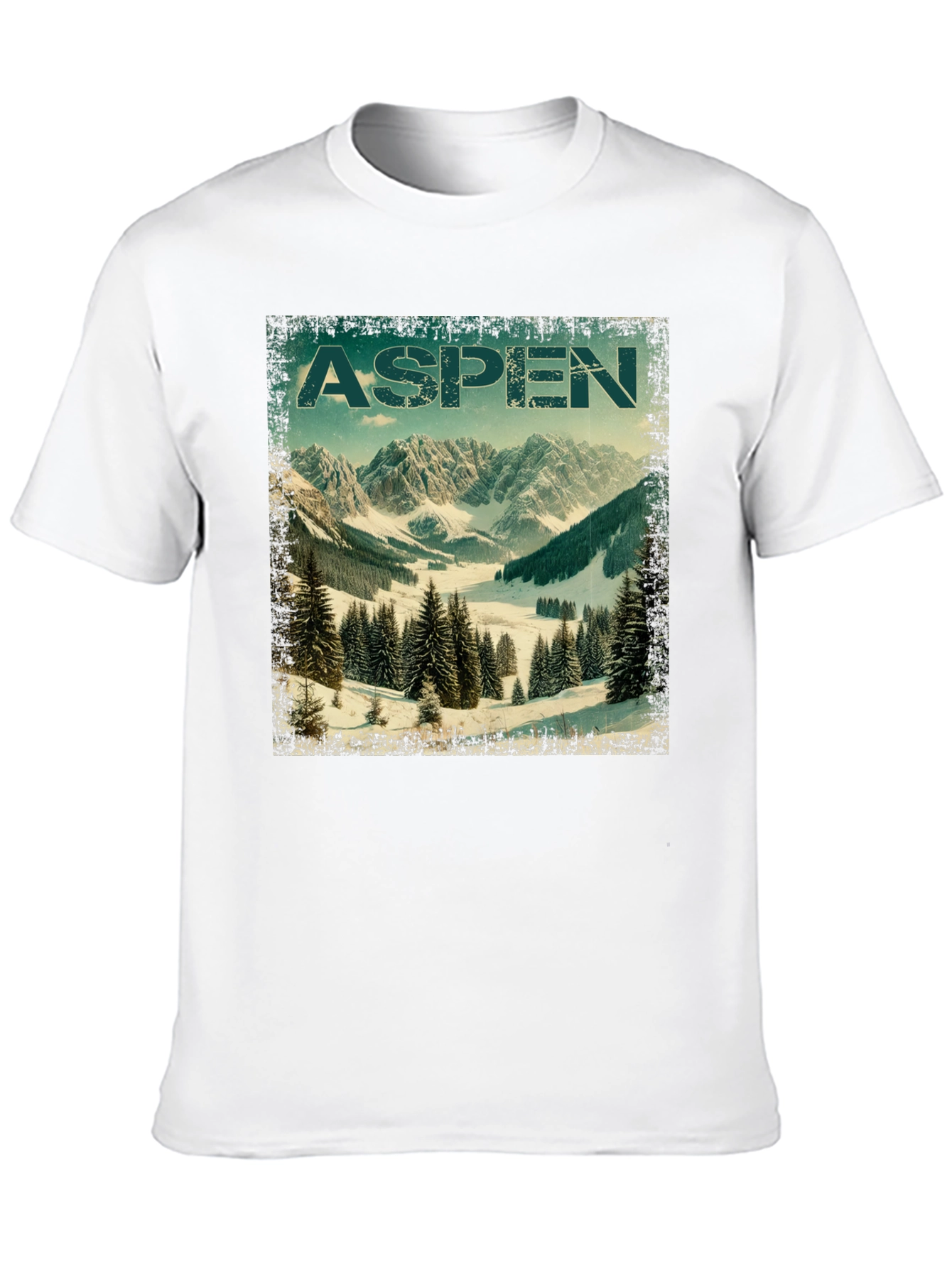 Aspen Mountain T-Shirt Vintage Style