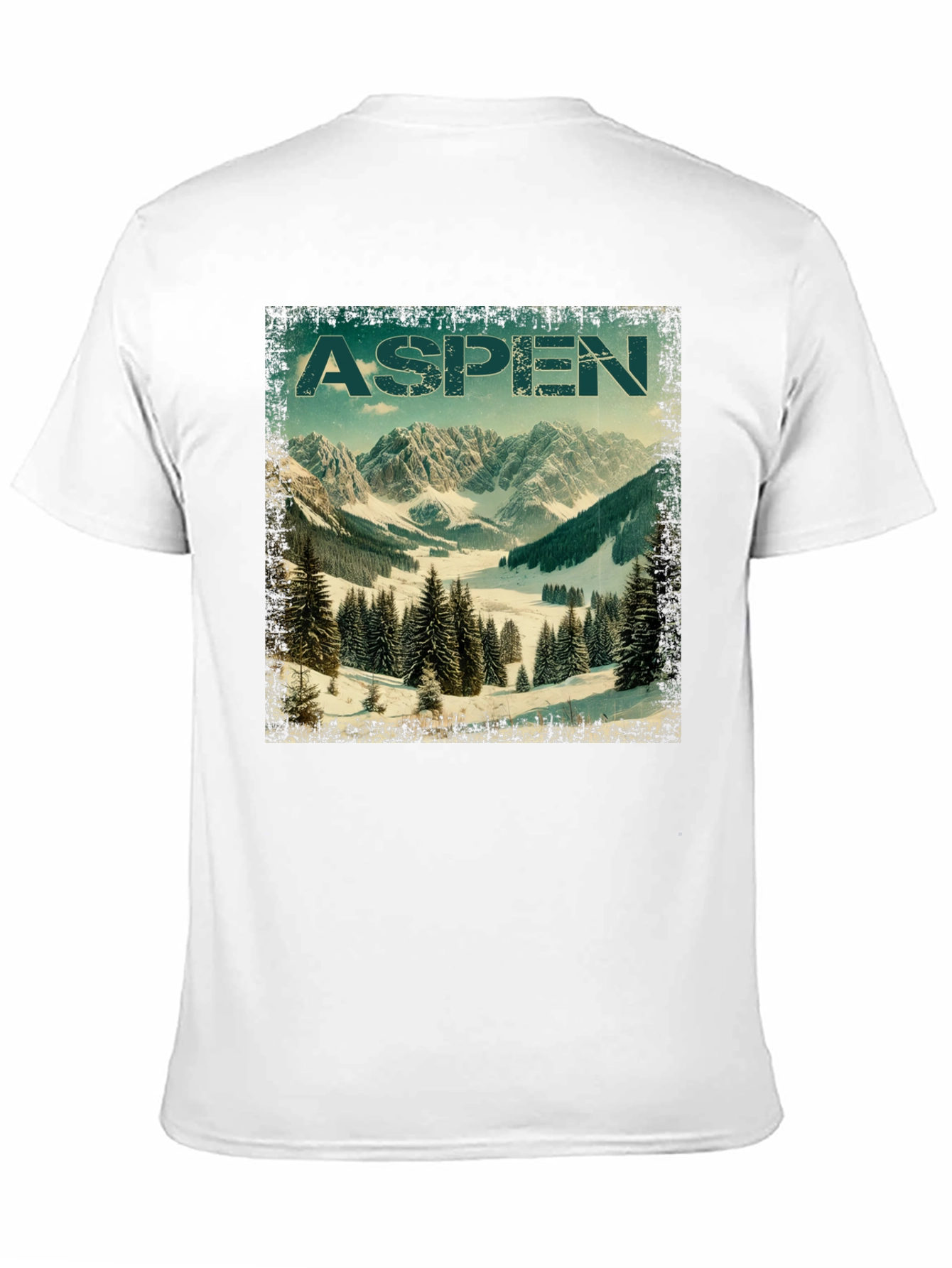 Aspen Mountain T-Shirt Vintage Style