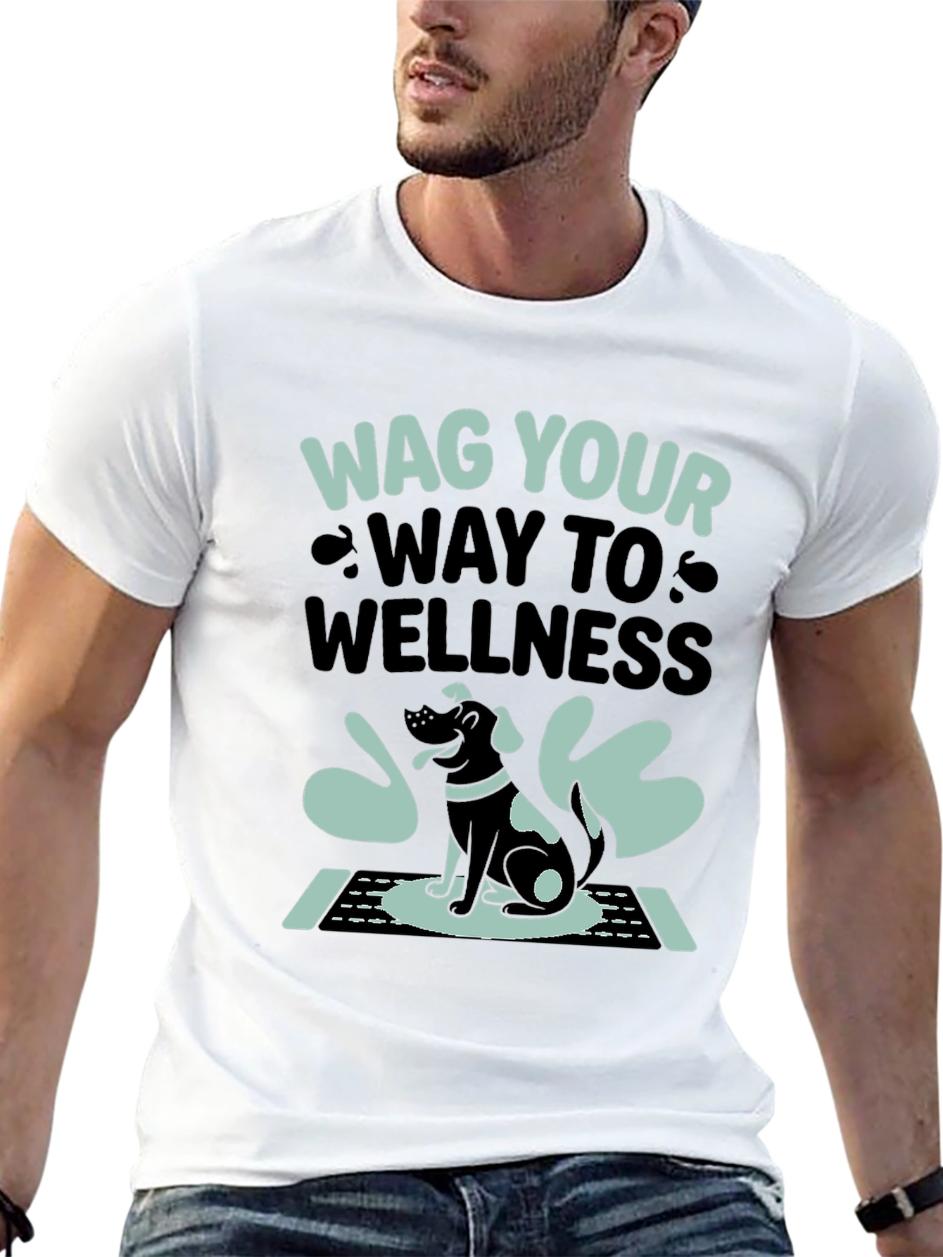 Wag Your Way to Wellness T-Shirt - Black