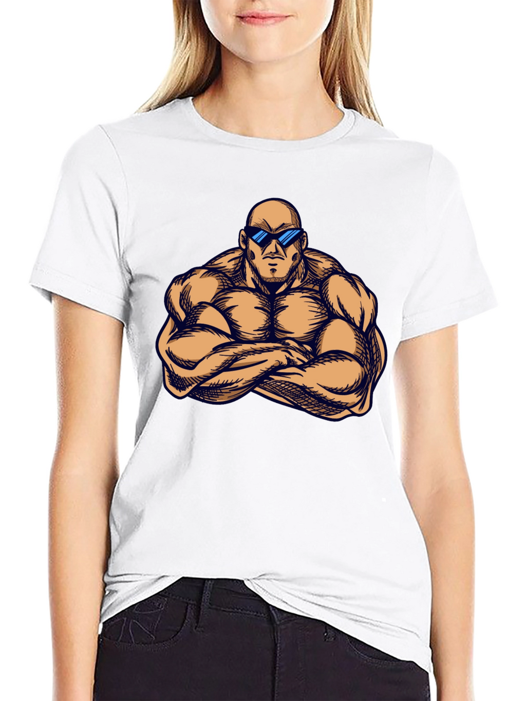 Muscle Man Graphic T-Shirt - Black