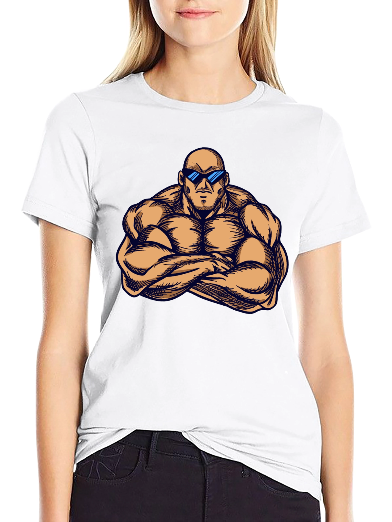 Muscle Man Graphic T-Shirt - Black