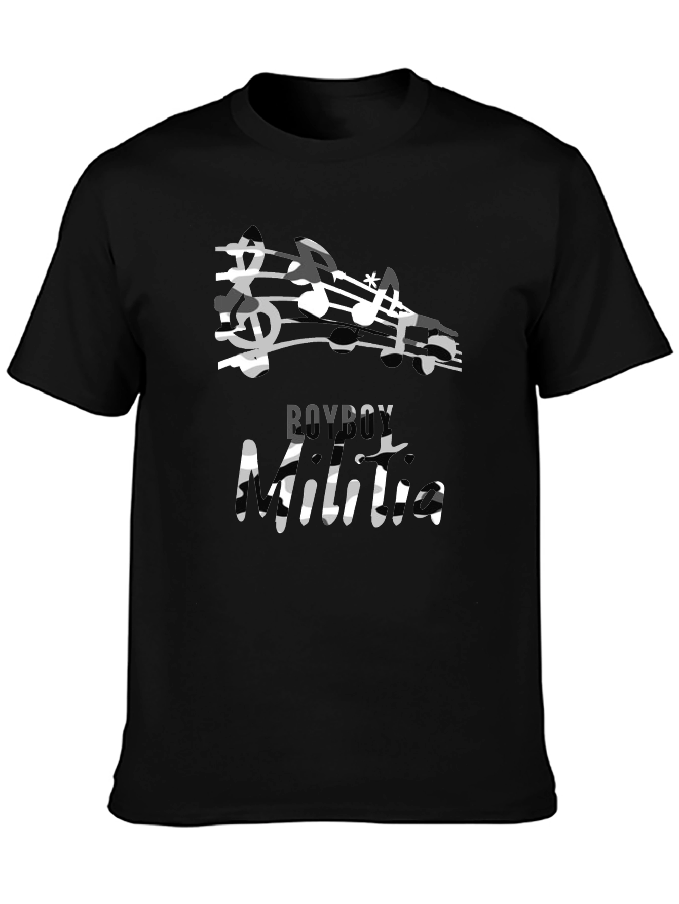 Boyboy Music Tee - Black Short Sleeve Graphic T-Shirt