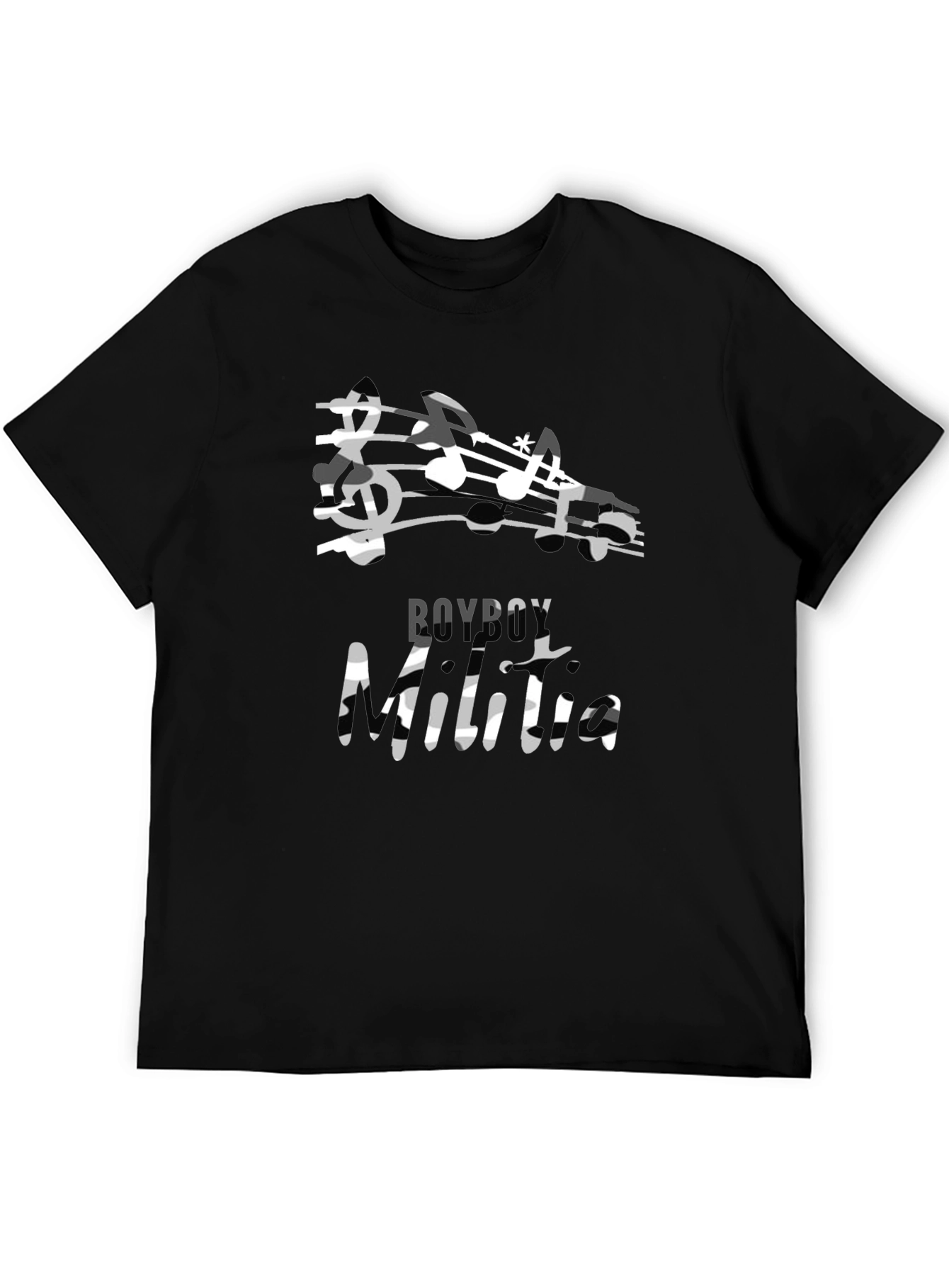 Boyboy Music Tee - Black Short Sleeve Graphic T-Shirt