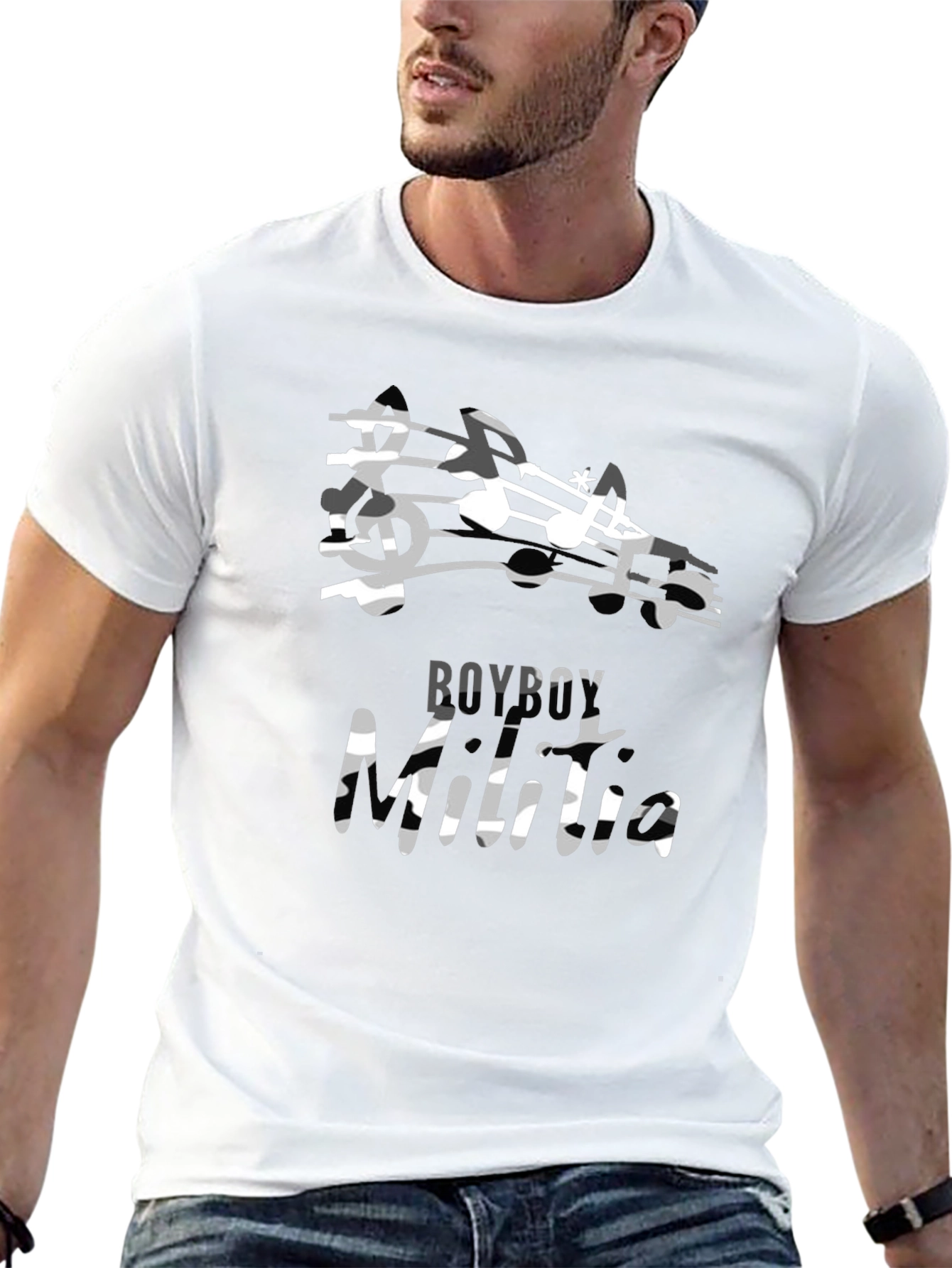 Boyboy Music Tee - Black Short Sleeve Graphic T-Shirt