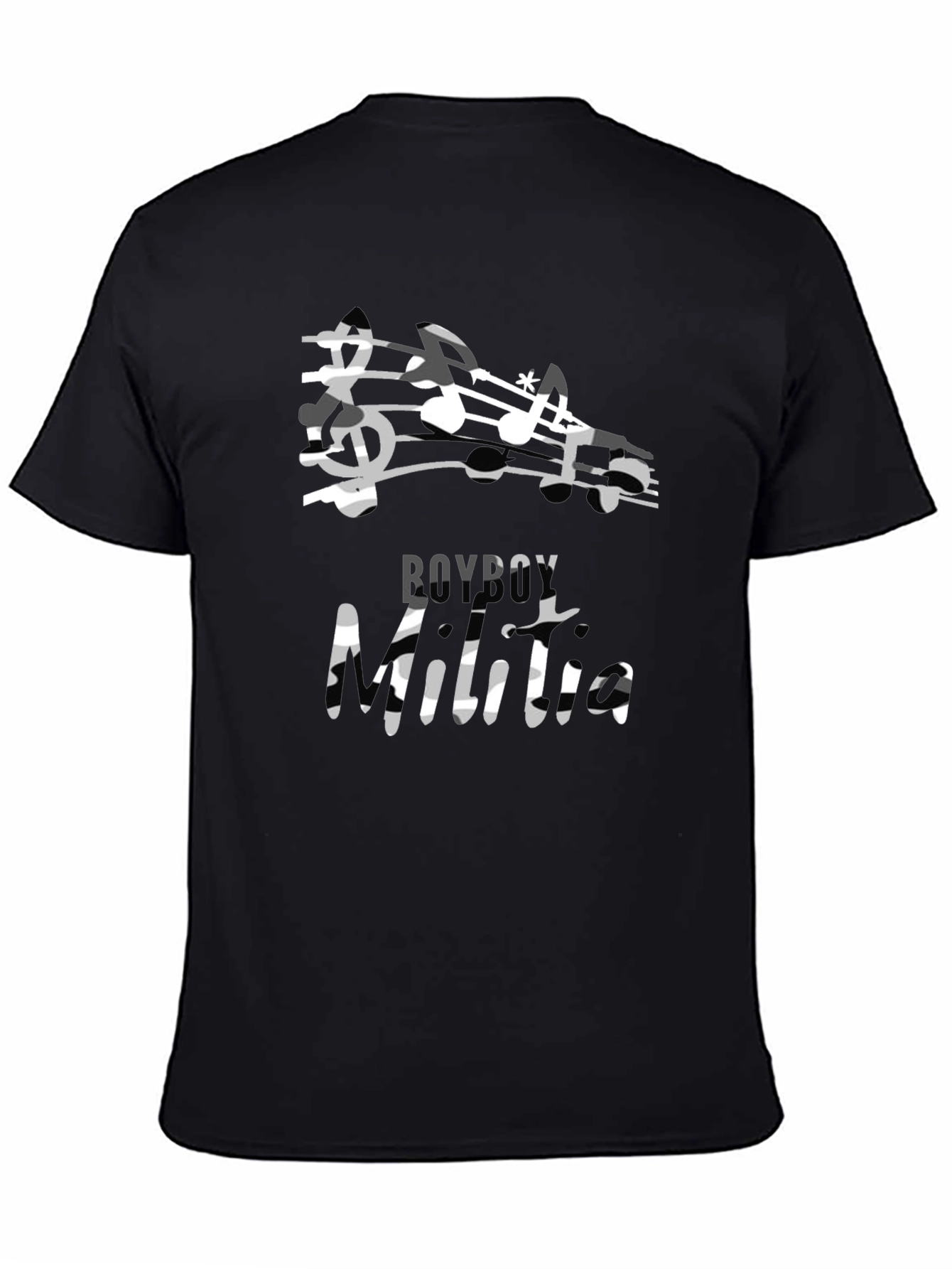 Boyboy Music Tee - Black Short Sleeve Graphic T-Shirt