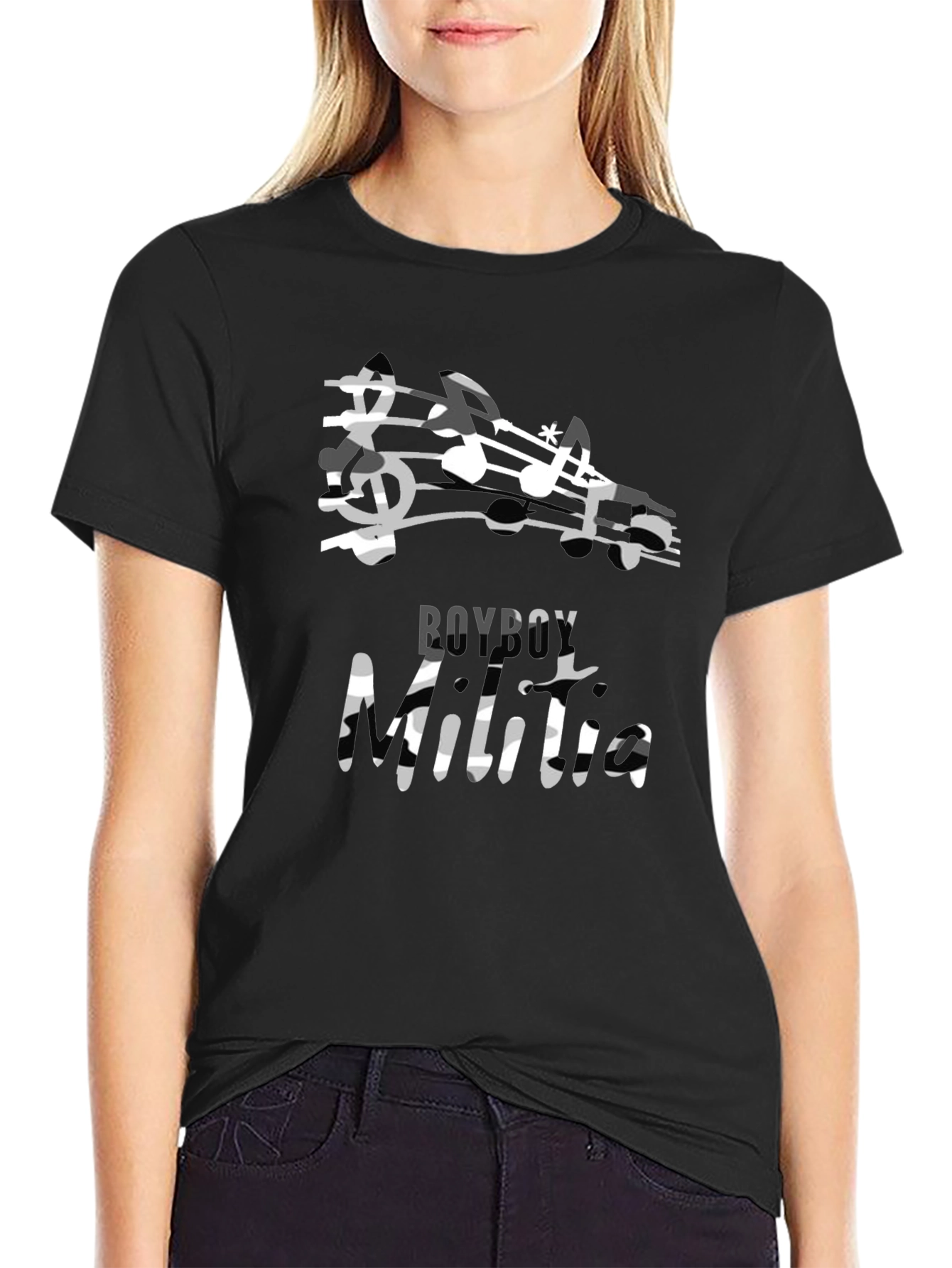 Boyboy Music Tee - Black Short Sleeve Graphic T-Shirt