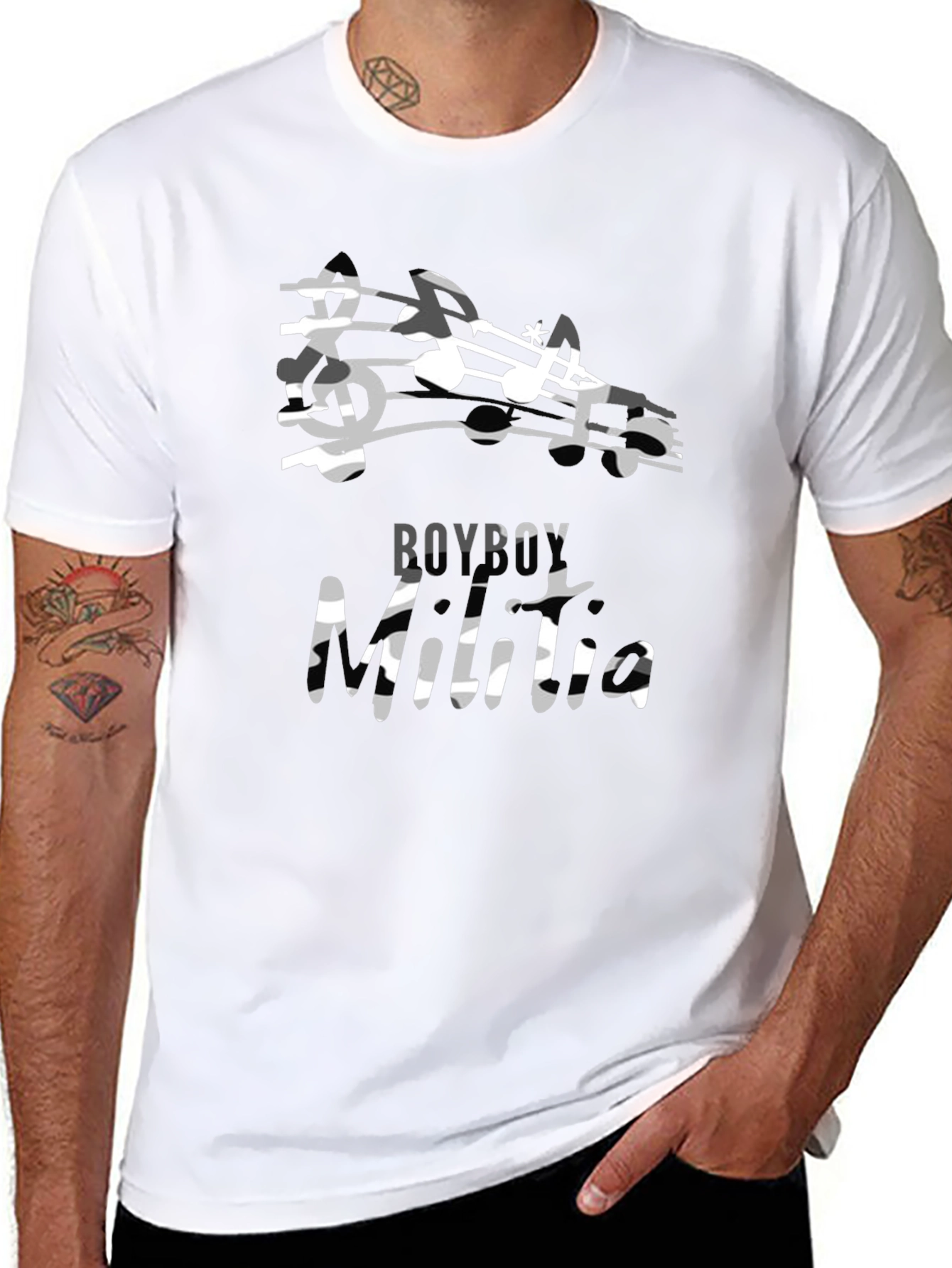 Boyboy Music Tee - Black Short Sleeve Graphic T-Shirt