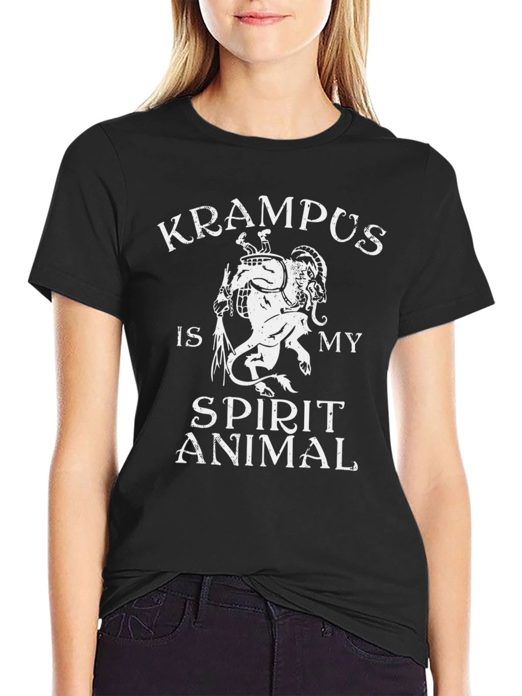 Krampus Spirit Animal Black T-Shirt