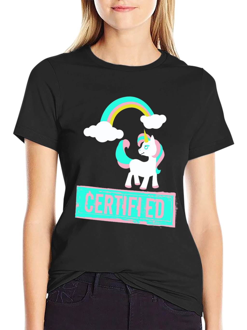 Unicorn Certified T-Shirt Black Cotton