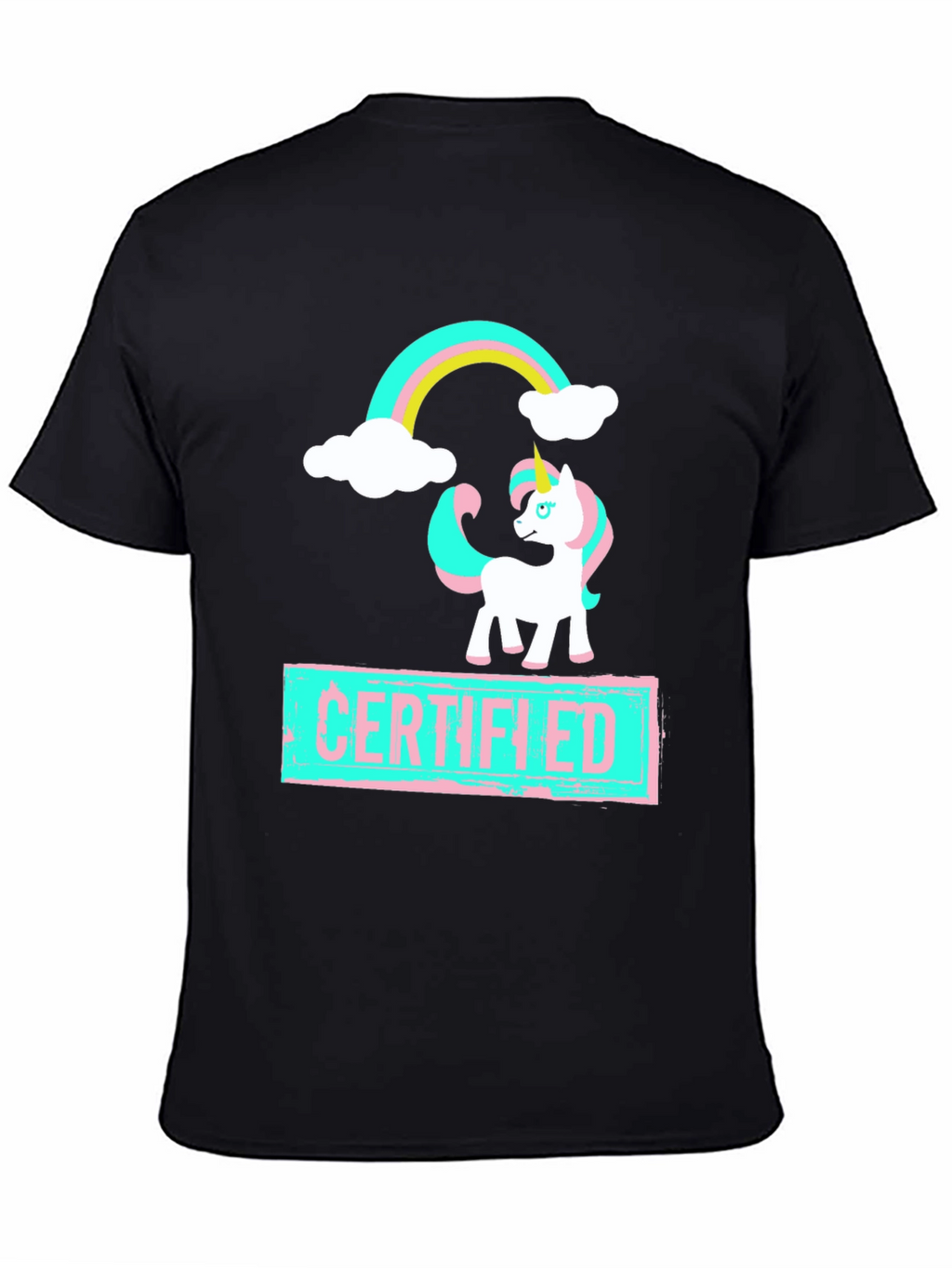 Unicorn Certified T-Shirt Black Cotton