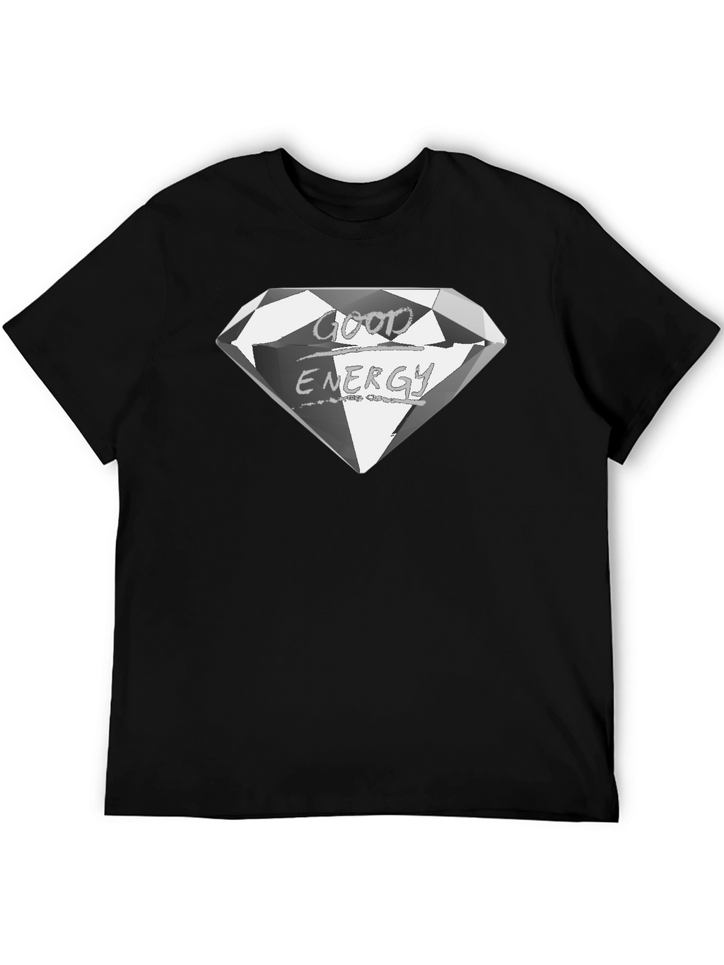 Good Energy Diamond Graphic Tee - Premium Black Shirt