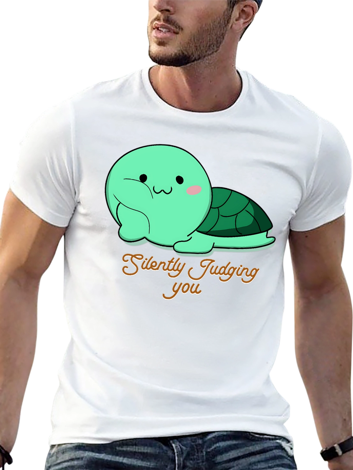 Silently Judging You Turtle Graphic Tee - Funny Unisex T-Shirt