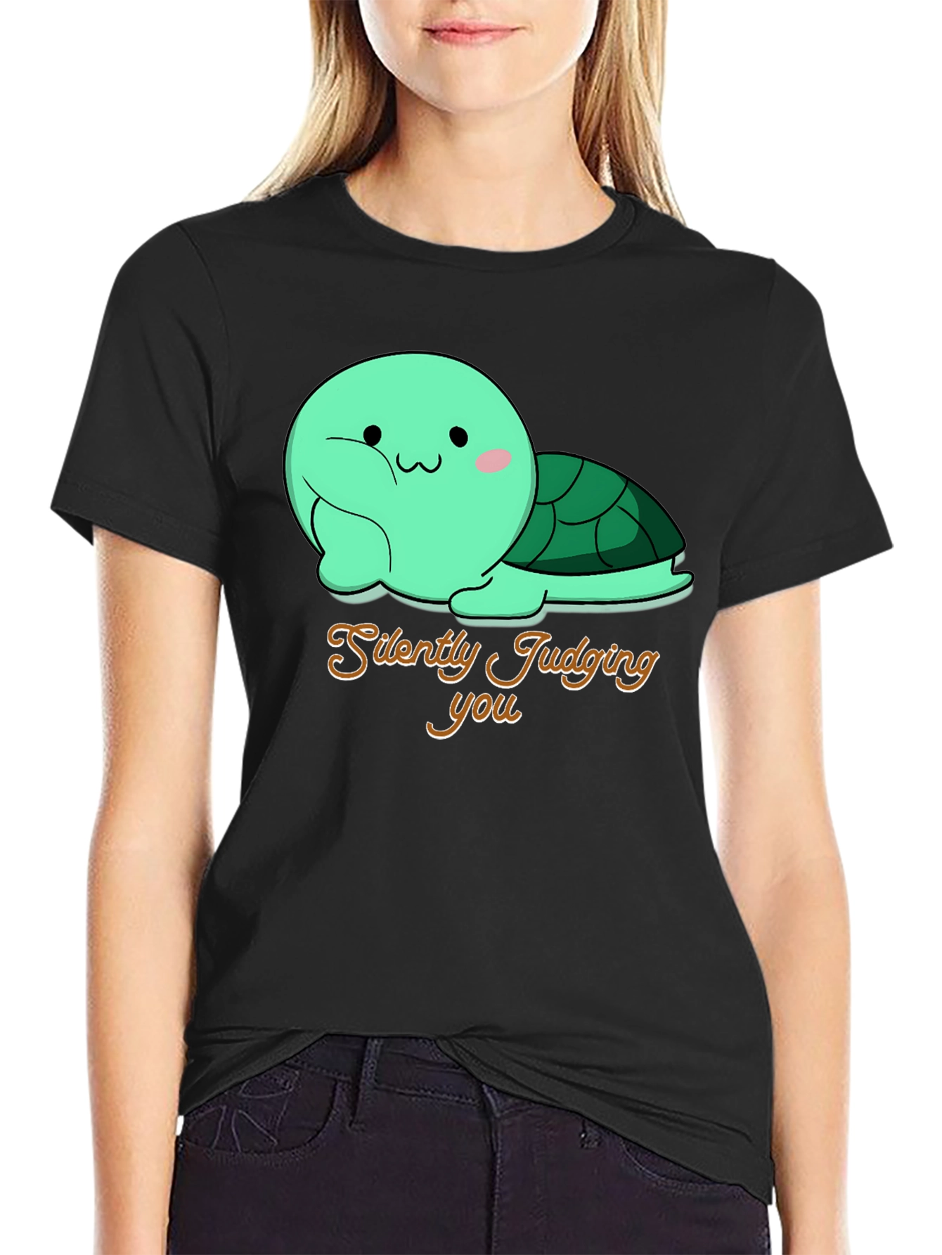 Silently Judging You Turtle Graphic Tee - Funny Unisex T-Shirt
