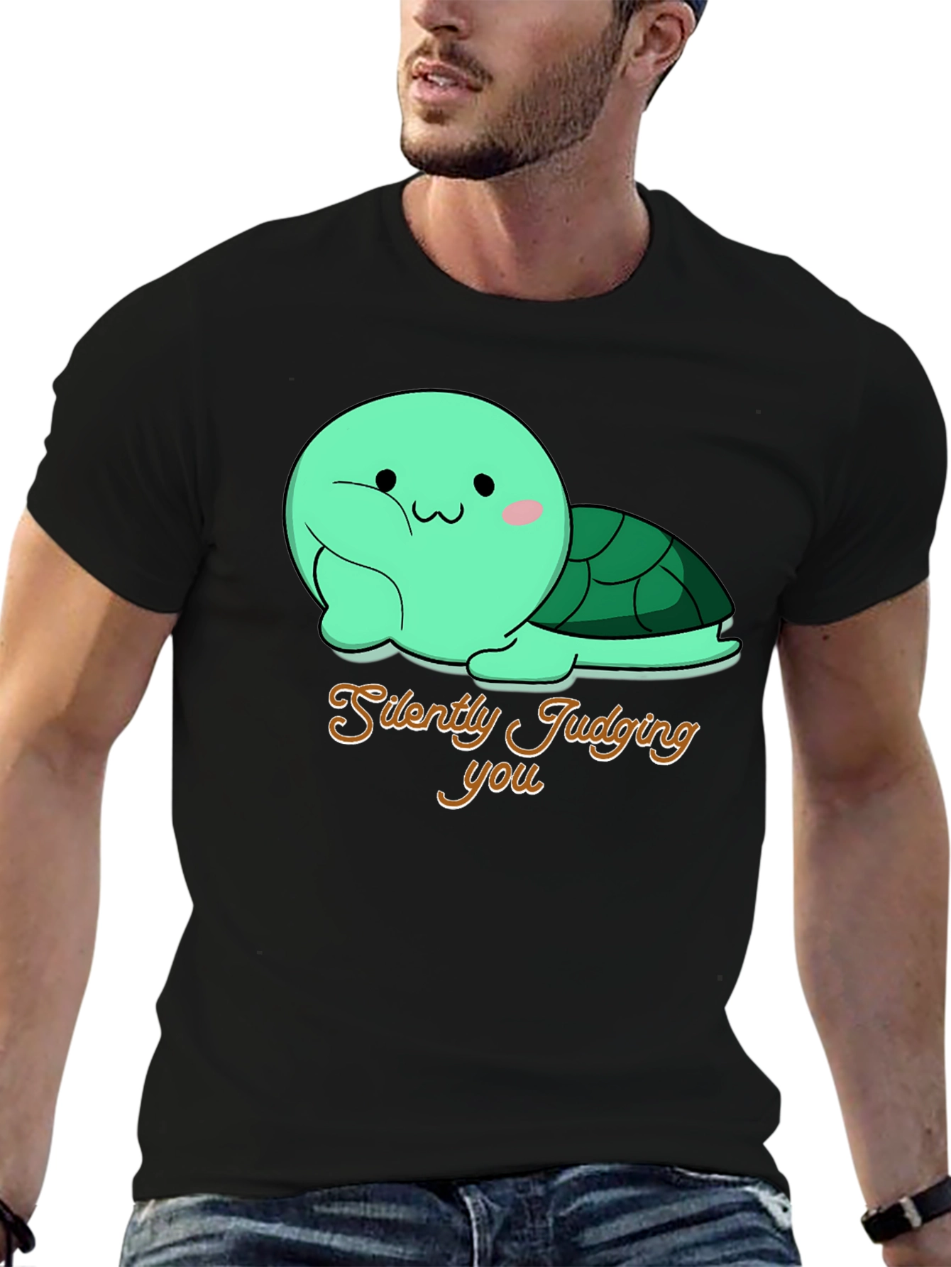 Silently Judging You Turtle Graphic Tee - Funny Unisex T-Shirt