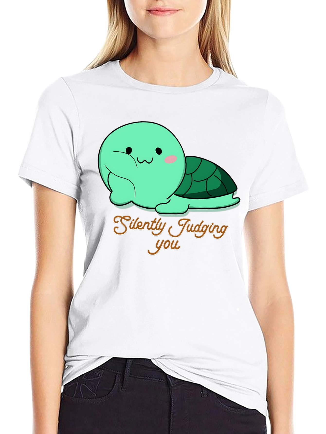 Silently Judging You Turtle Graphic Tee - Funny Unisex T-Shirt