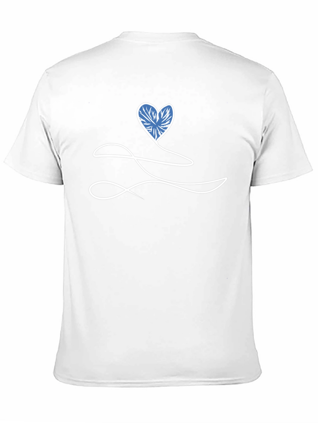 Heart Line Art Black T-Shirt
