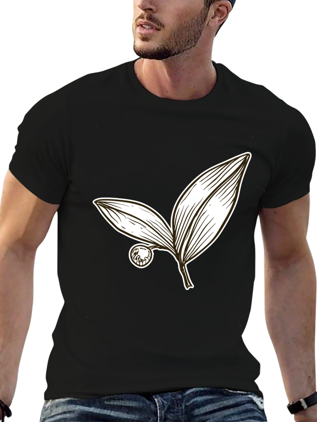 Botanical Leaf Graphic Tee - Stylish Casual Wear