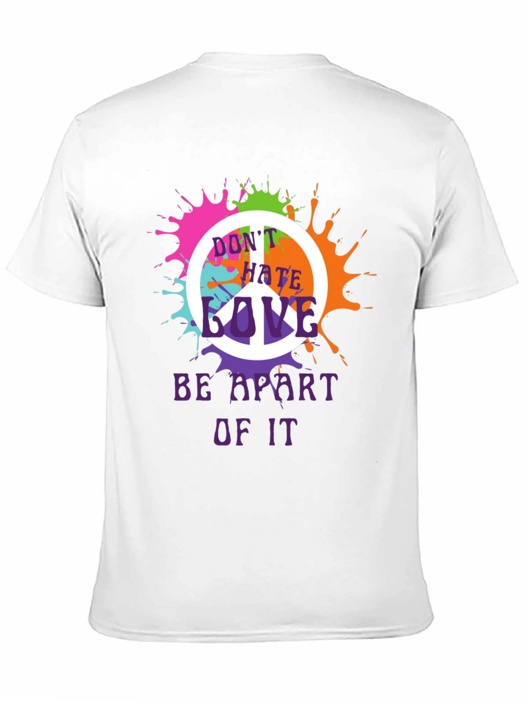 Peace Sign Splatter Graphic T-Shirt